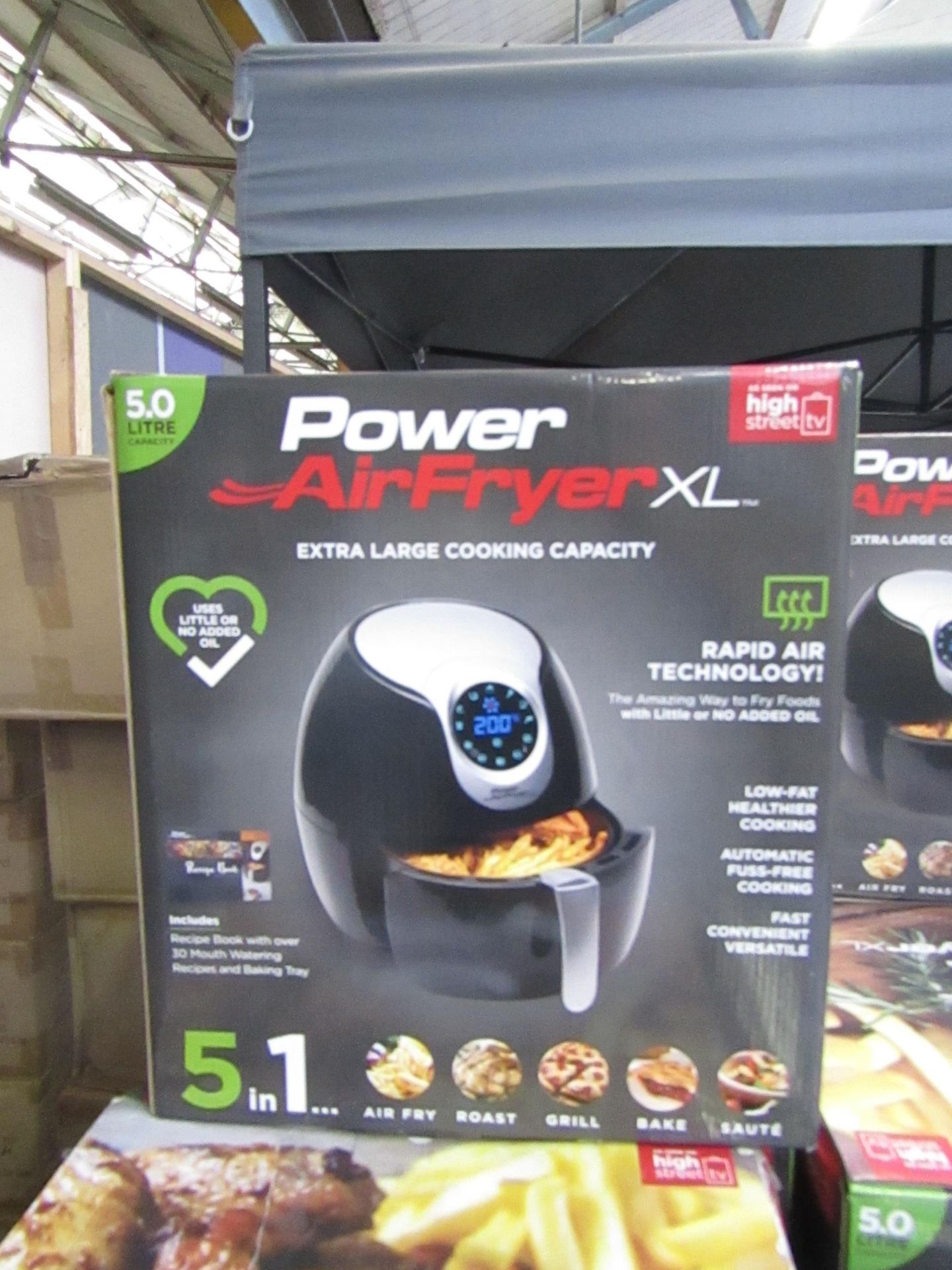 | 5X | POWER AIR FRYER 5L | UNCHECKED AND BOXED | NO ONLINE RE-SALE | SKU C5060191466936 | RRP £99.