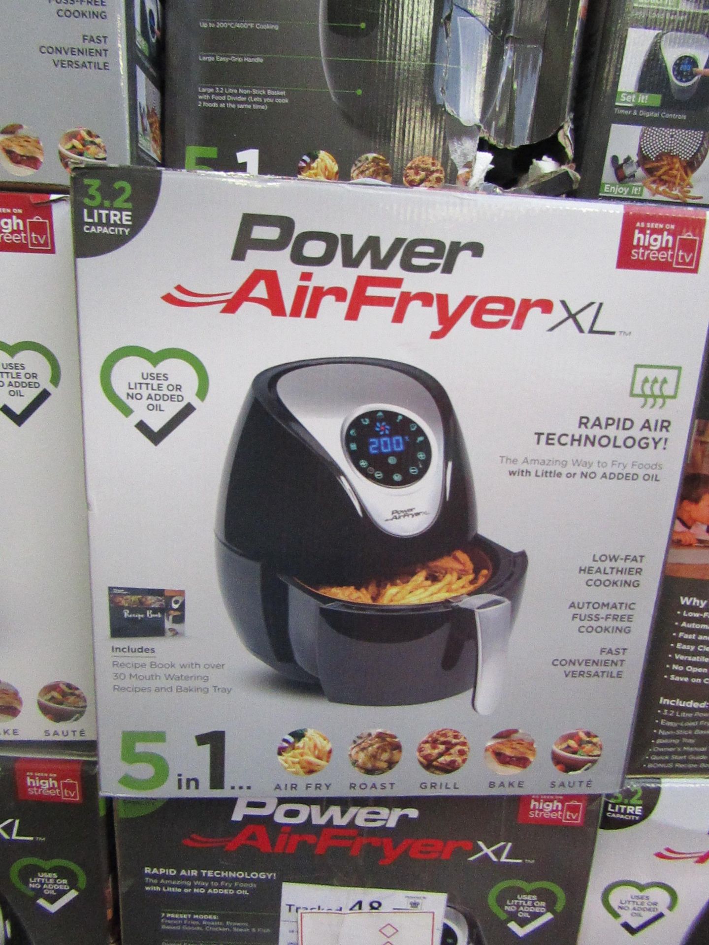 | 5X | POWER AIR FRYER 3.2L | UNCHECKED AND BOXED | NO ONLINE RE-SALE | SKU 5060191468053| RRP £79.