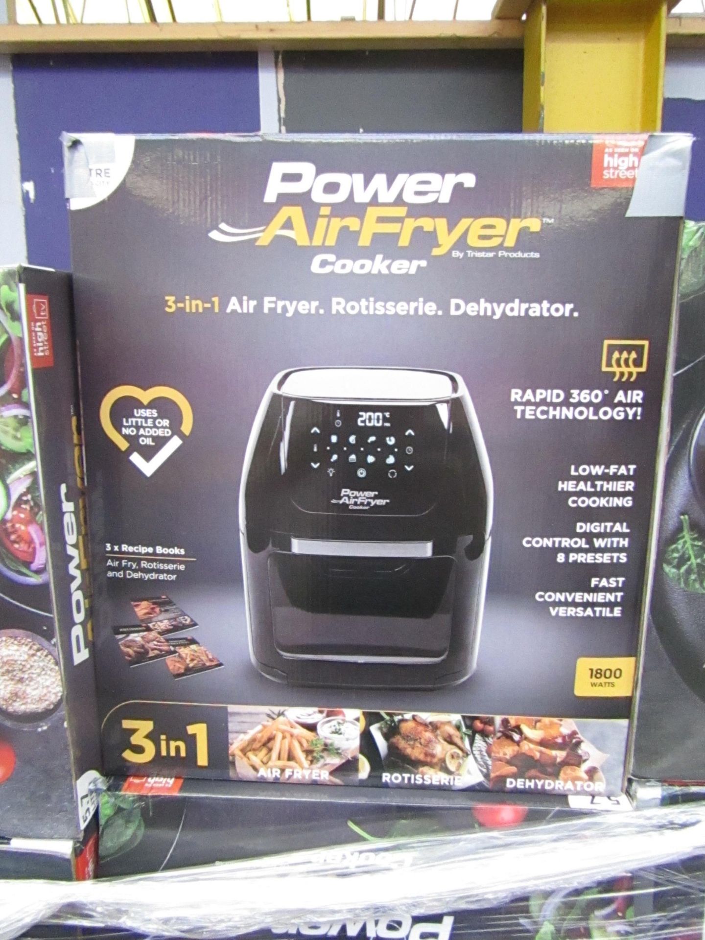 | 4X | POWER AIR FRYER COOKERS 5.7LTR | UNCHECKED AND BOXED | NO ONLINE RE-SALE | SKU