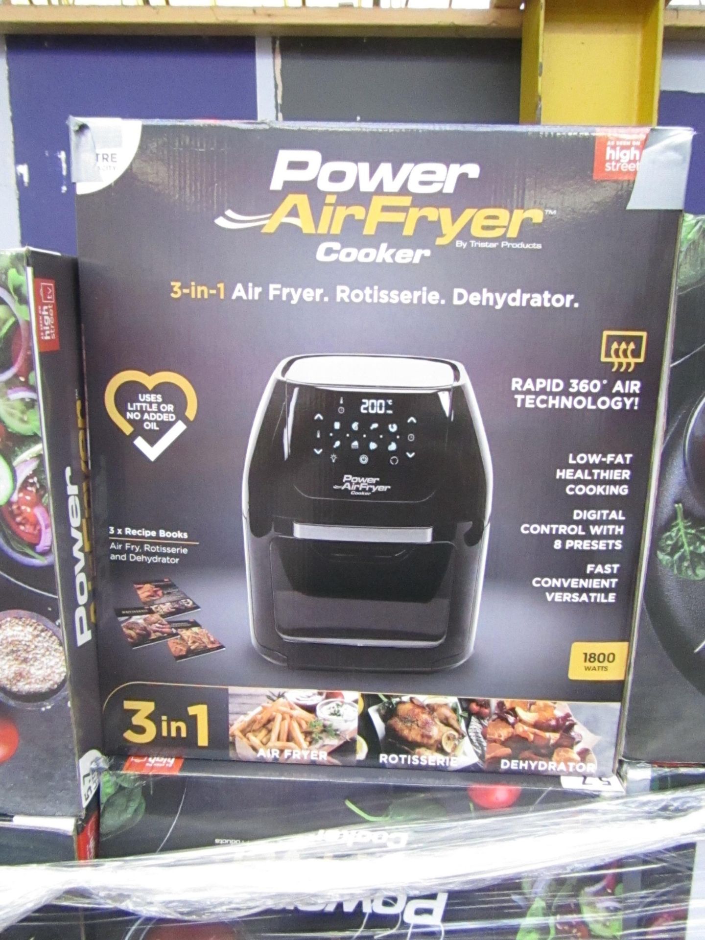 | 4X | POWER AIR FRYER COOKERS 5.7LTR | UNCHECKED AND BOXED | NO ONLINE RE-SALE | SKU