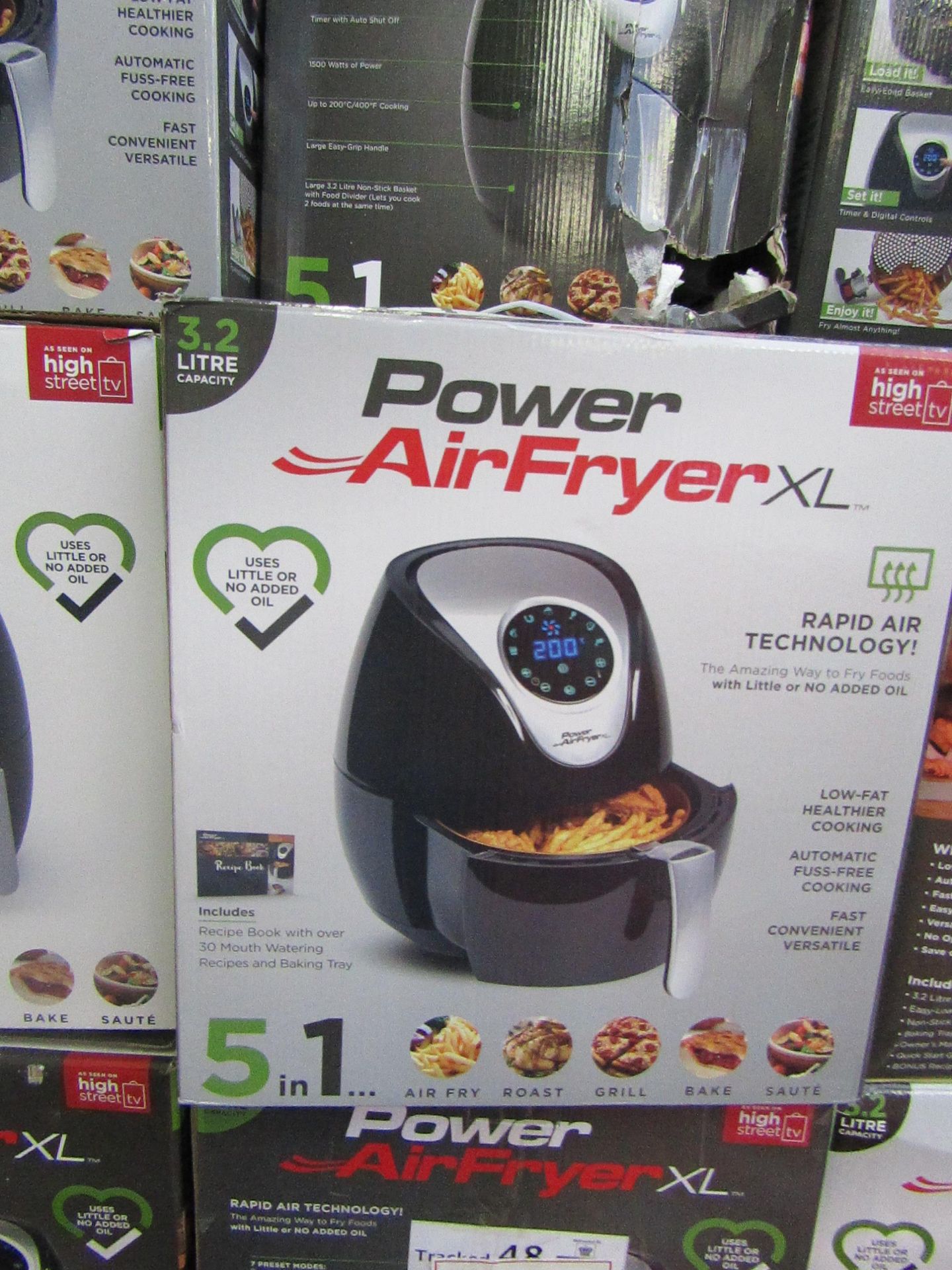 | 5X | POWER AIR FRYER 3.2L | UNCHECKED AND BOXED | NO ONLINE RE-SALE | SKU 5060191468053| RRP £79.