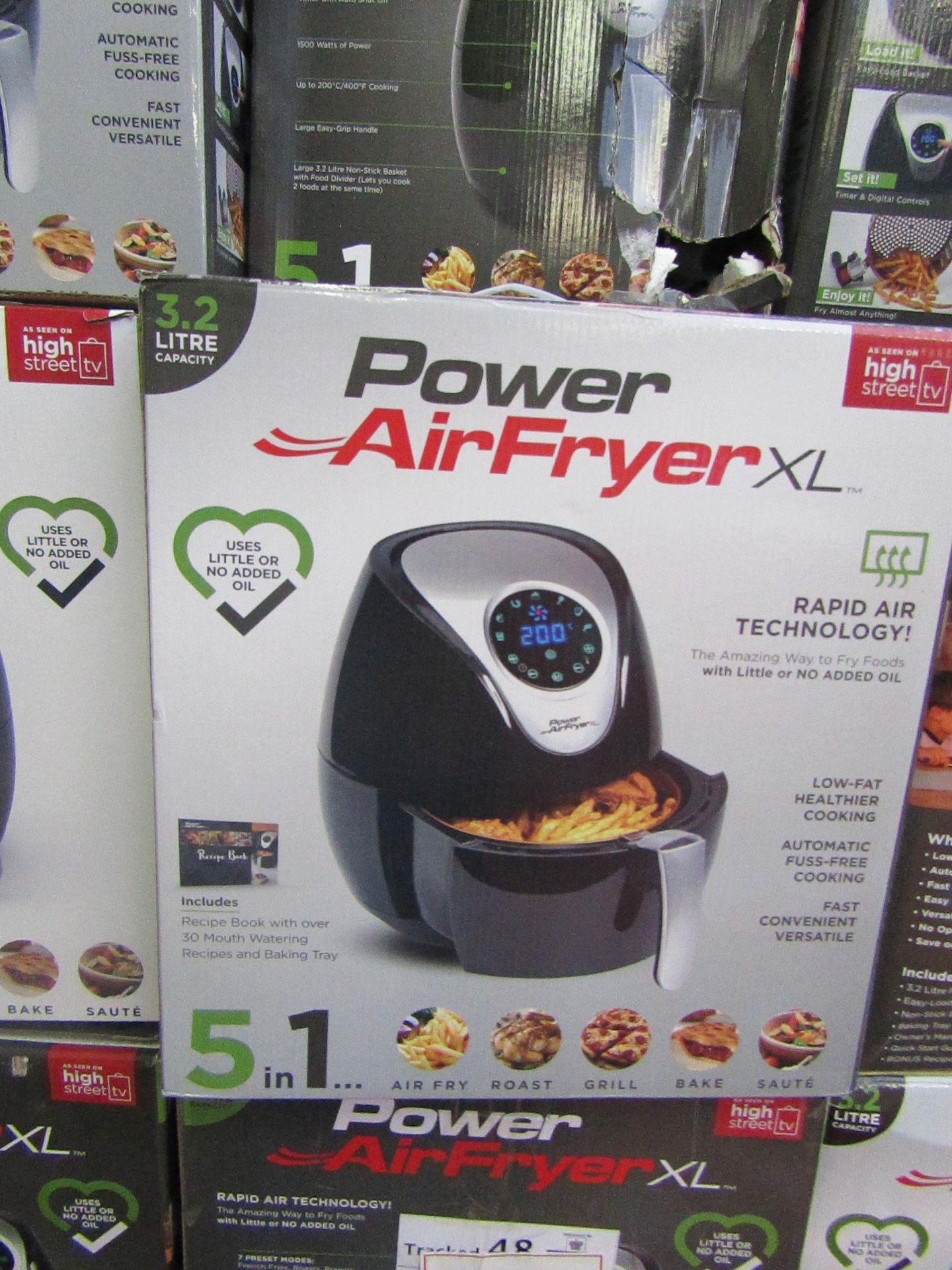 | 5X | POWER AIR FRYER 3.2L | UNCHECKED AND BOXED | NO ONLINE RE-SALE | SKU 5060191468053| RRP £79.