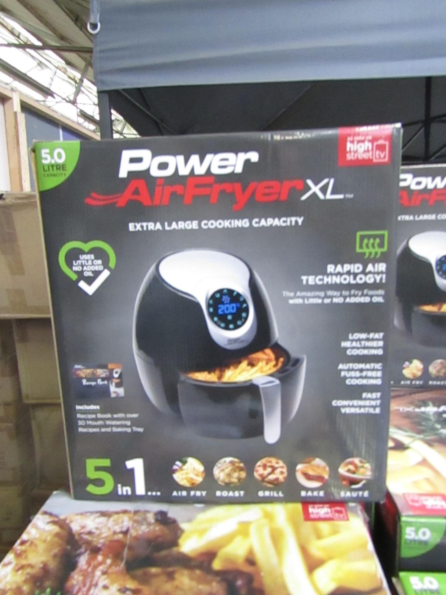 | 5X | POWER AIR FRYER 5L | UNCHECKED AND BOXED | NO ONLINE RE-SALE | SKU C5060191466936 | RRP £99.