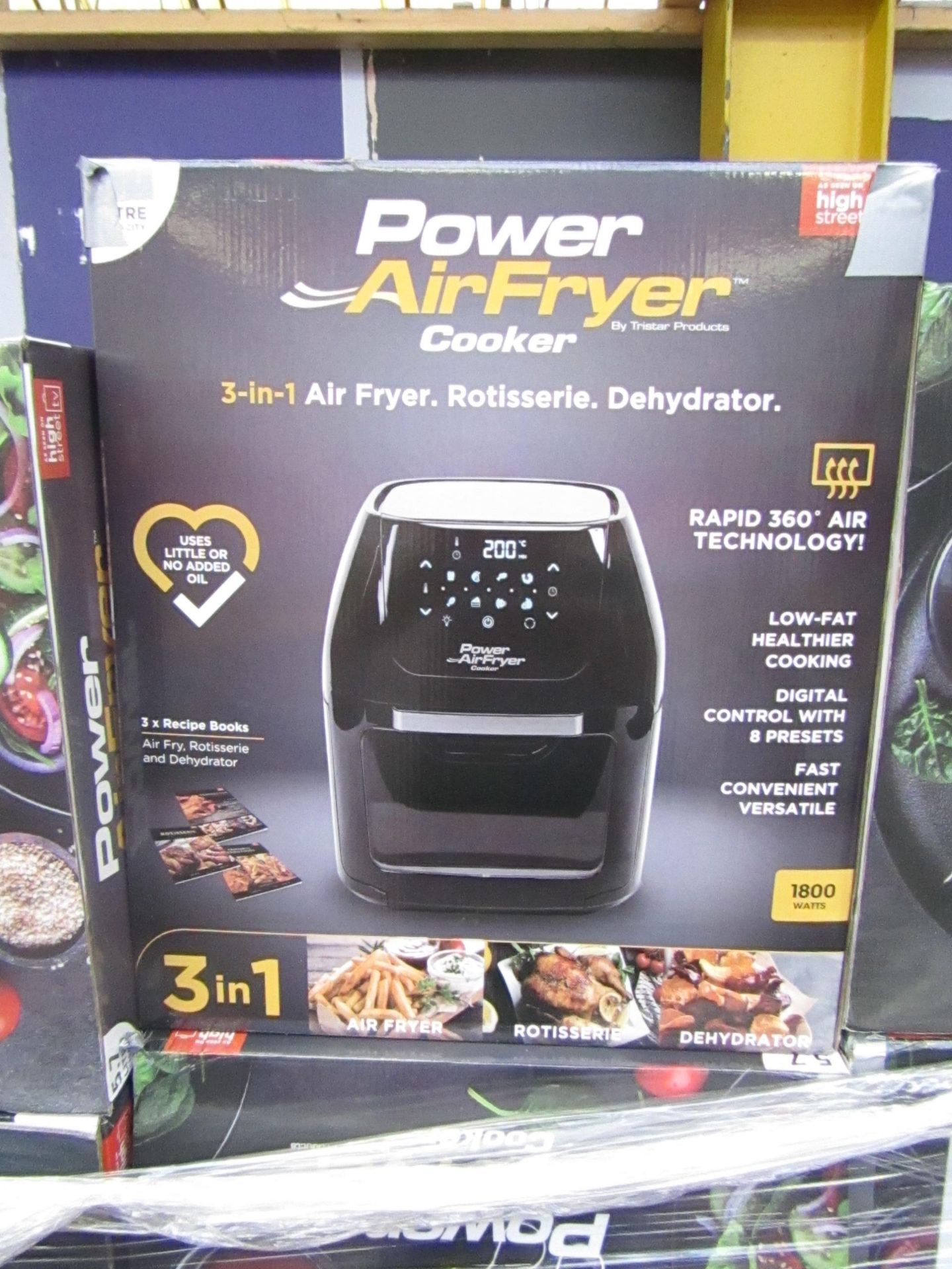 | 4X | POWER AIR FRYER COOKERS 5.7LTR | UNCHECKED AND BOXED | NO ONLINE RE-SALE | SKU