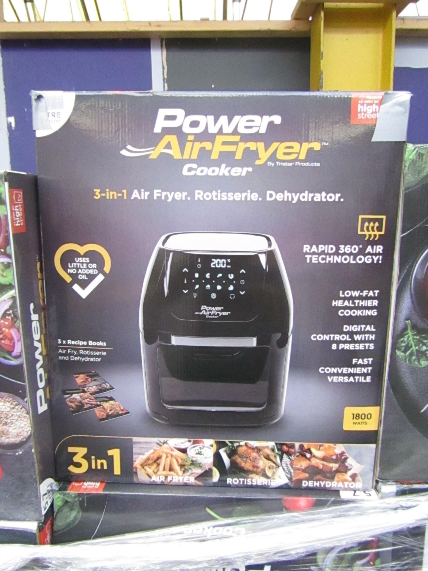 | 4X | POWER AIR FRYER COOKERS 5.7LTR | UNCHECKED AND BOXED | NO ONLINE RE-SALE | SKU