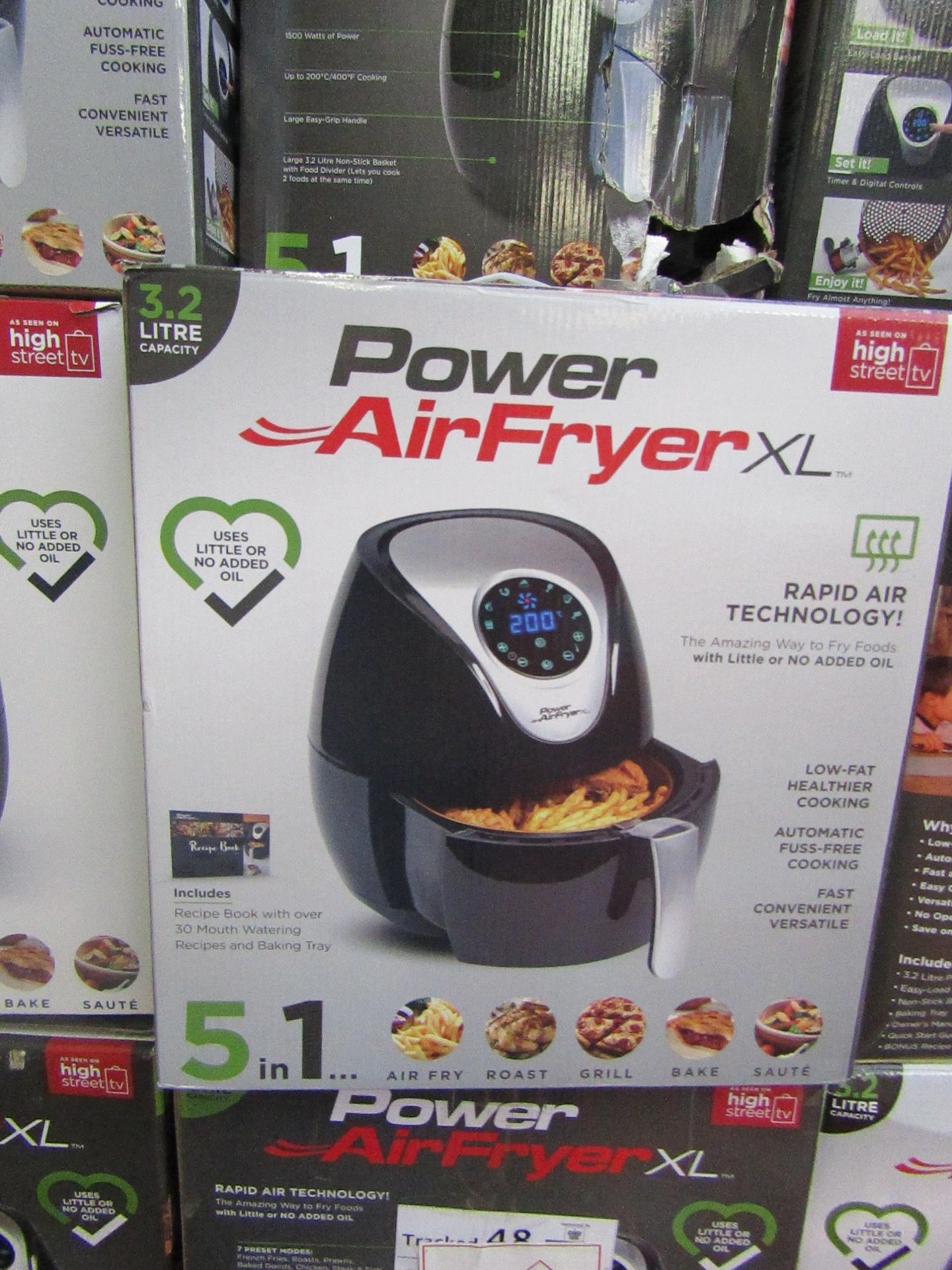 | 5X | POWER AIR FRYER 3.2L | UNCHECKED AND BOXED | NO ONLINE RE-SALE | SKU 5060191468053| RRP £79.