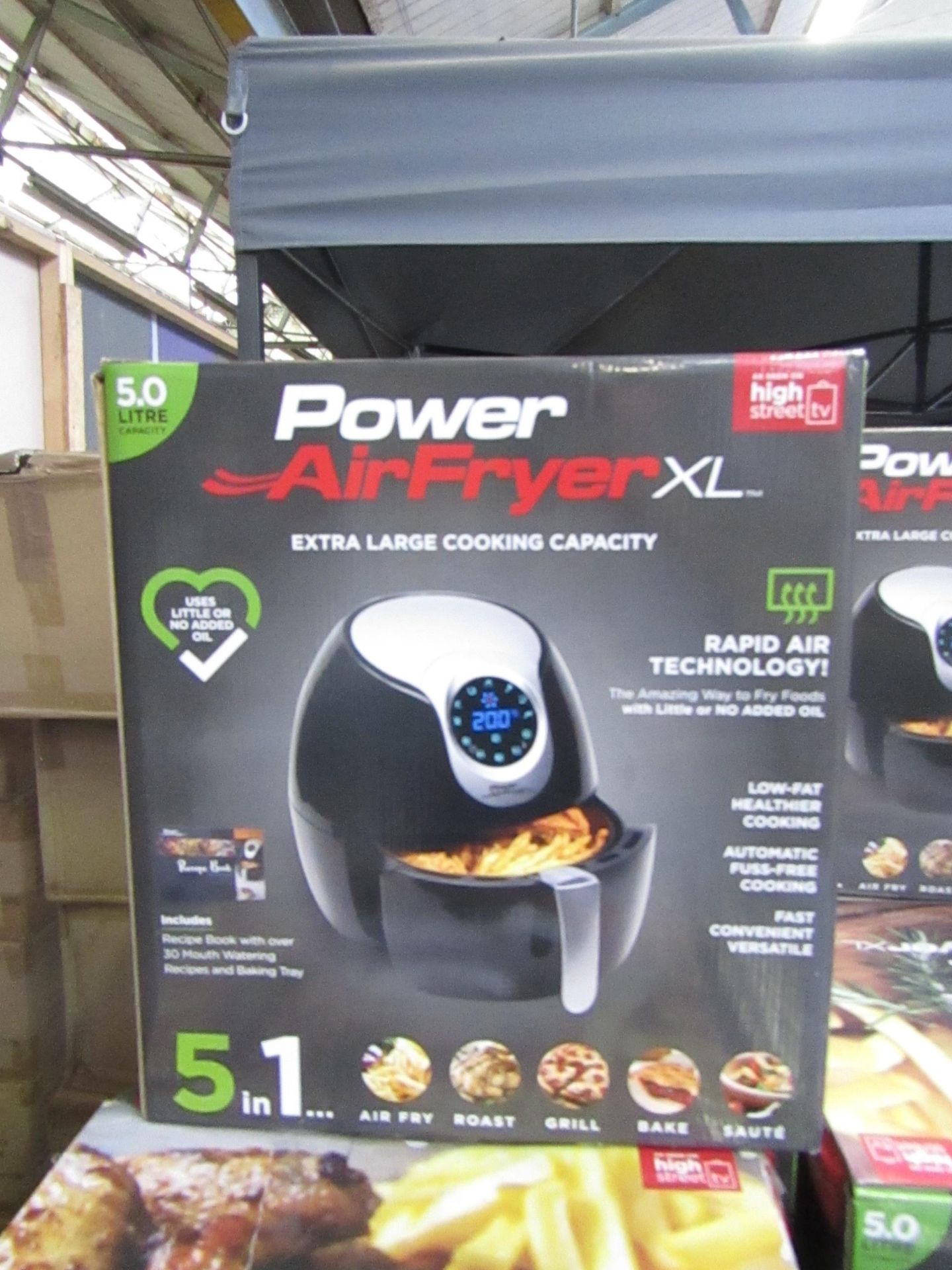 | 5X | POWER AIR FRYER 5L | UNCHECKED AND BOXED | NO ONLINE RE-SALE | SKU C5060191466936 | RRP £99.