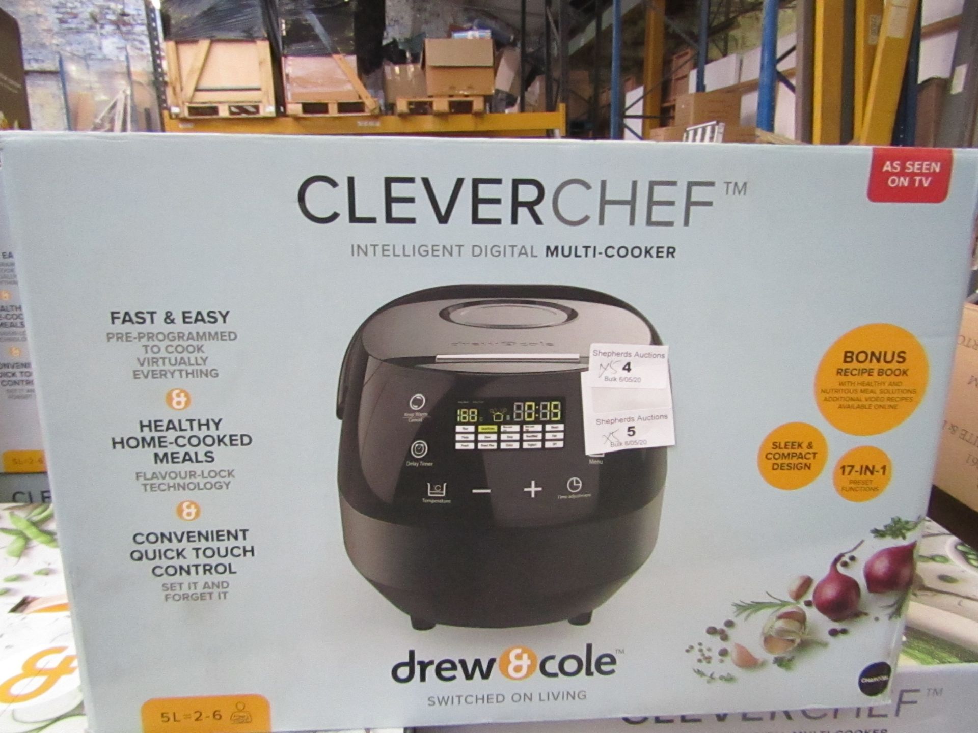 | 5x | DREW&COLE CLEVERCHEF | UNCHECKED AND BOXED | NO ONLINE RE-SALE | SKU 5060541511682 | RRP £