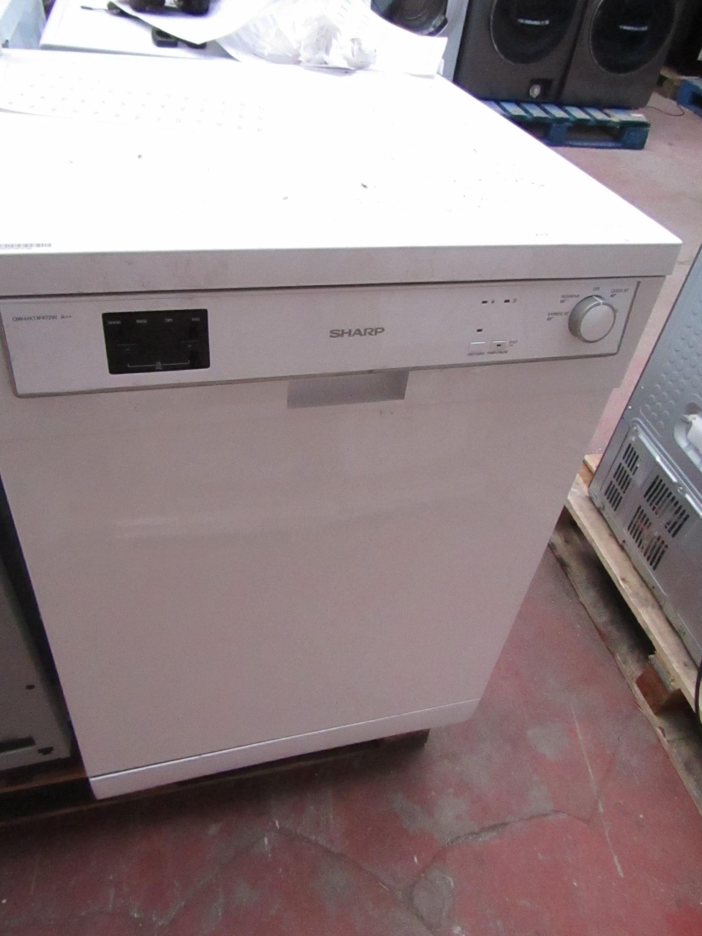 Sharp dishwasher, powers on but have not conencted it to water to test