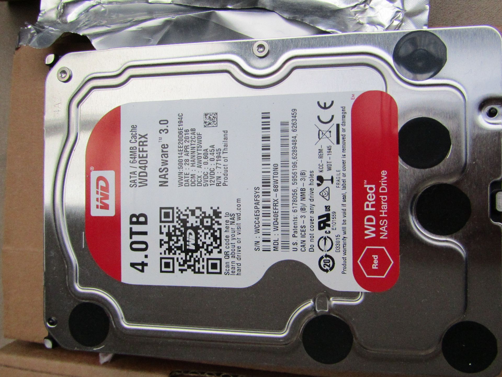 Western Digital 4T hard drive, untested.