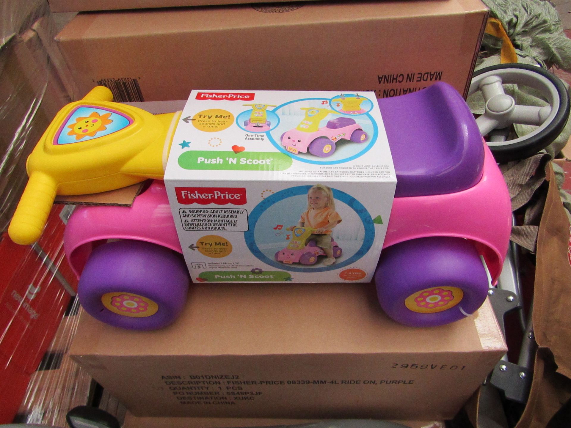 Fisher Price Push N Scoot With Sounds. New & Boxed