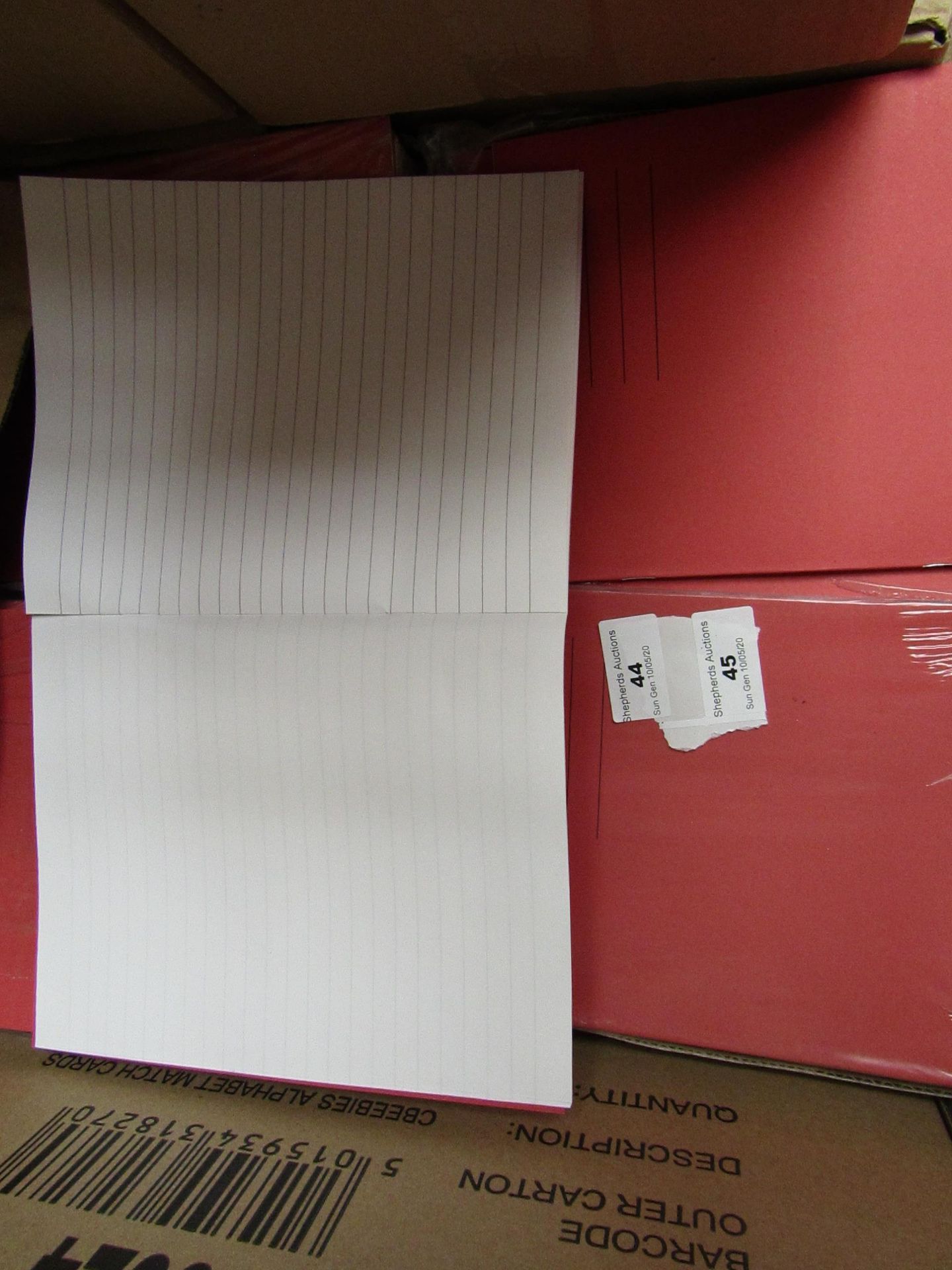 Box of 100 Exercise Books. See Image For Design.