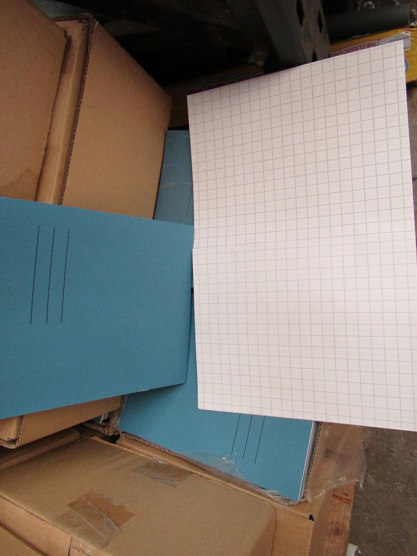 Box of 100 Exercise Books. See Image For Design.