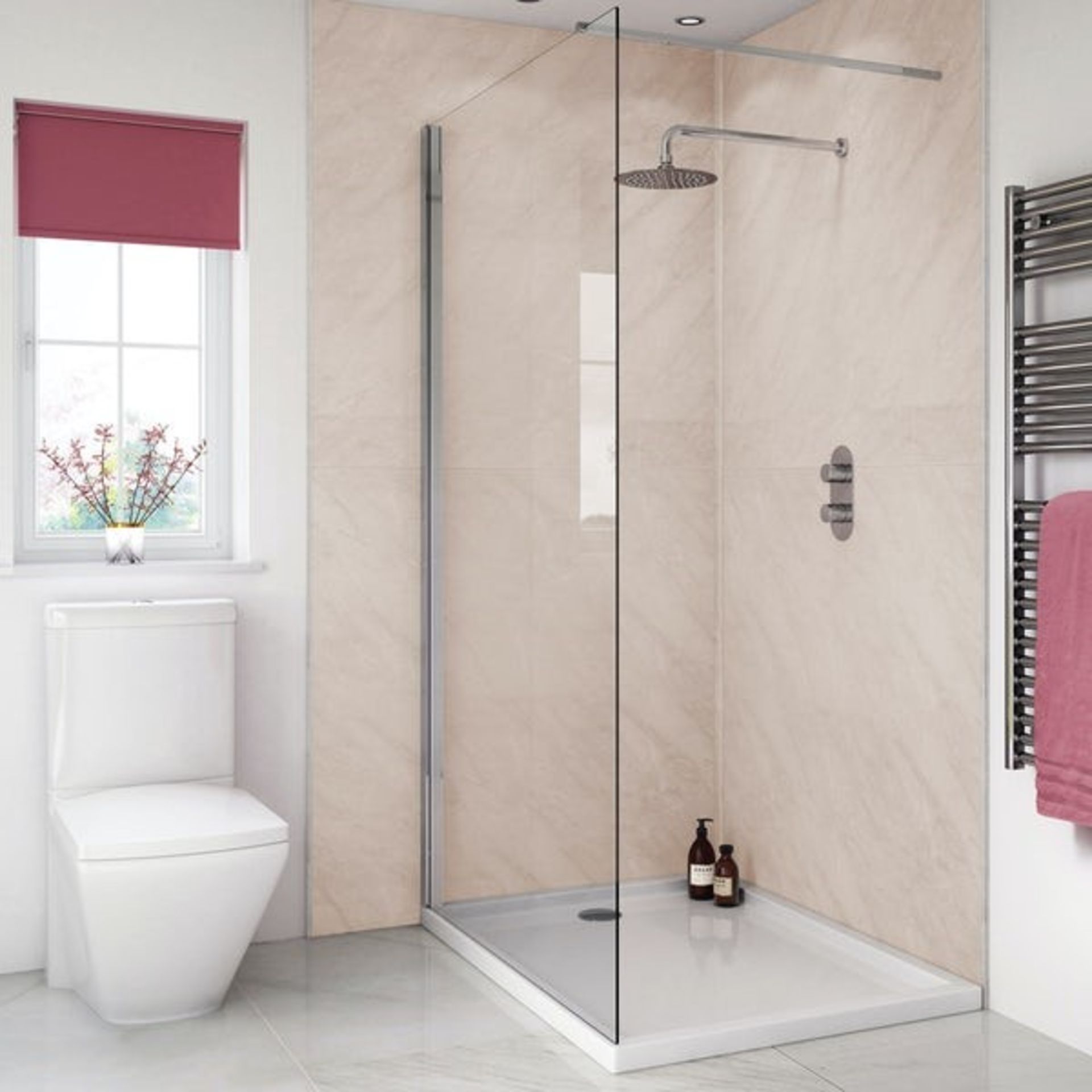 Splash Panel 2 sided shower wall kit in Classic Marble, new and boxed, the kit contains 2