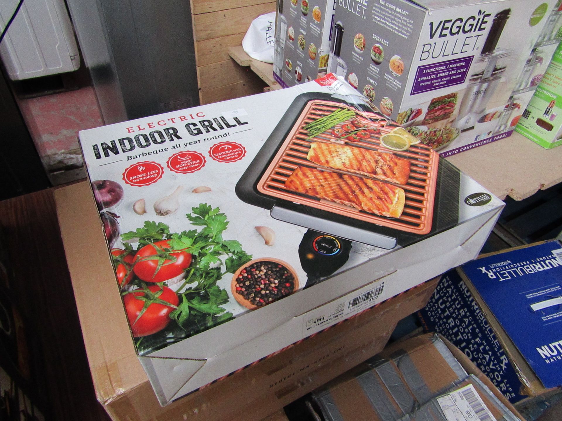 | 3X | GOTHEM INDOOR GRILL | UNCHECKED AND BOXED | NO ONLINE RE-SALE | SKU- | RRP £79.99 | TOTAL LOT