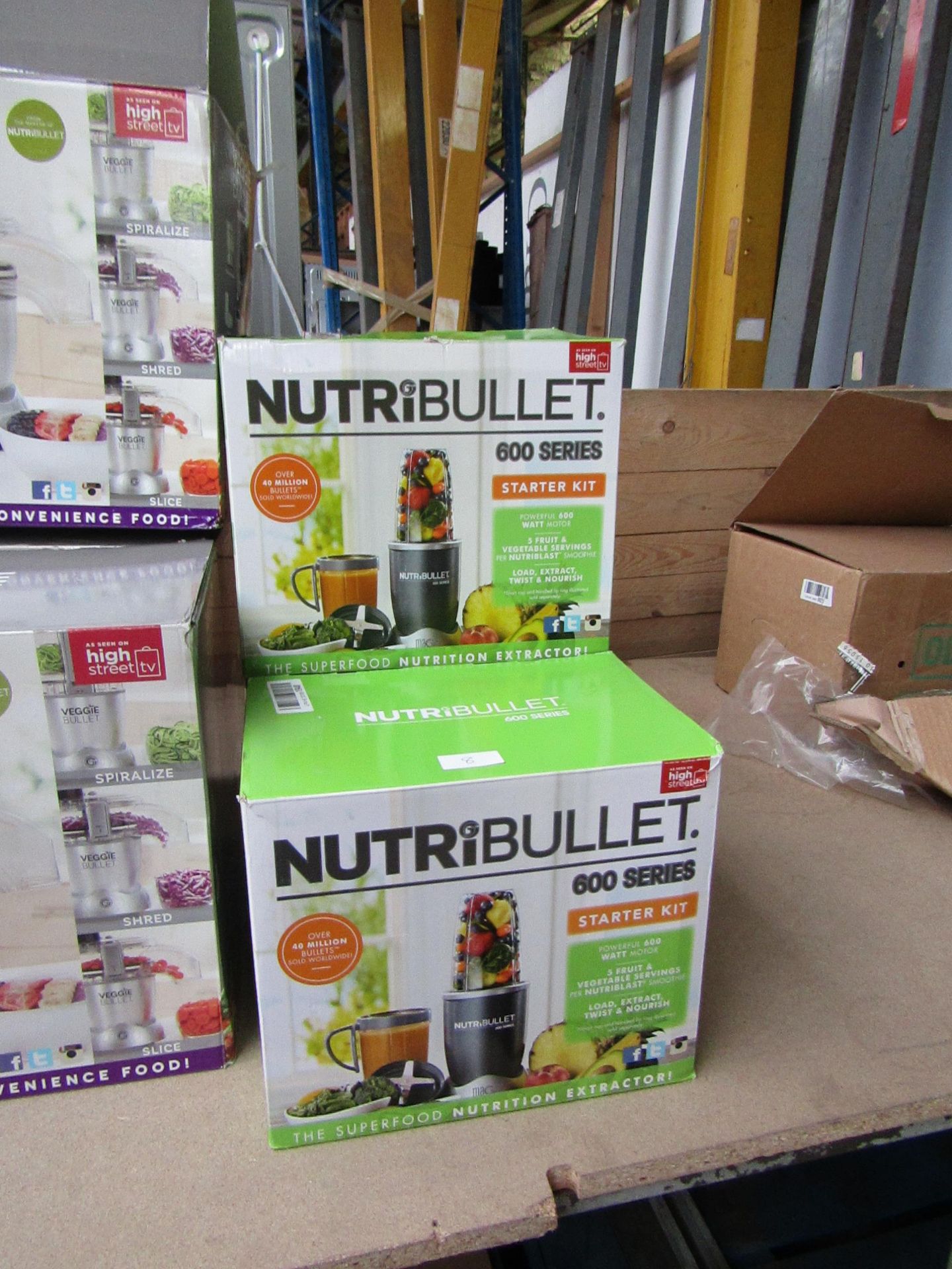 | 3X | NUTRI BULLET 600 STARTER SETS | UNCHECKED AND BOXED | NO ONLINE RE-SALE | SKU - | RRP £39.