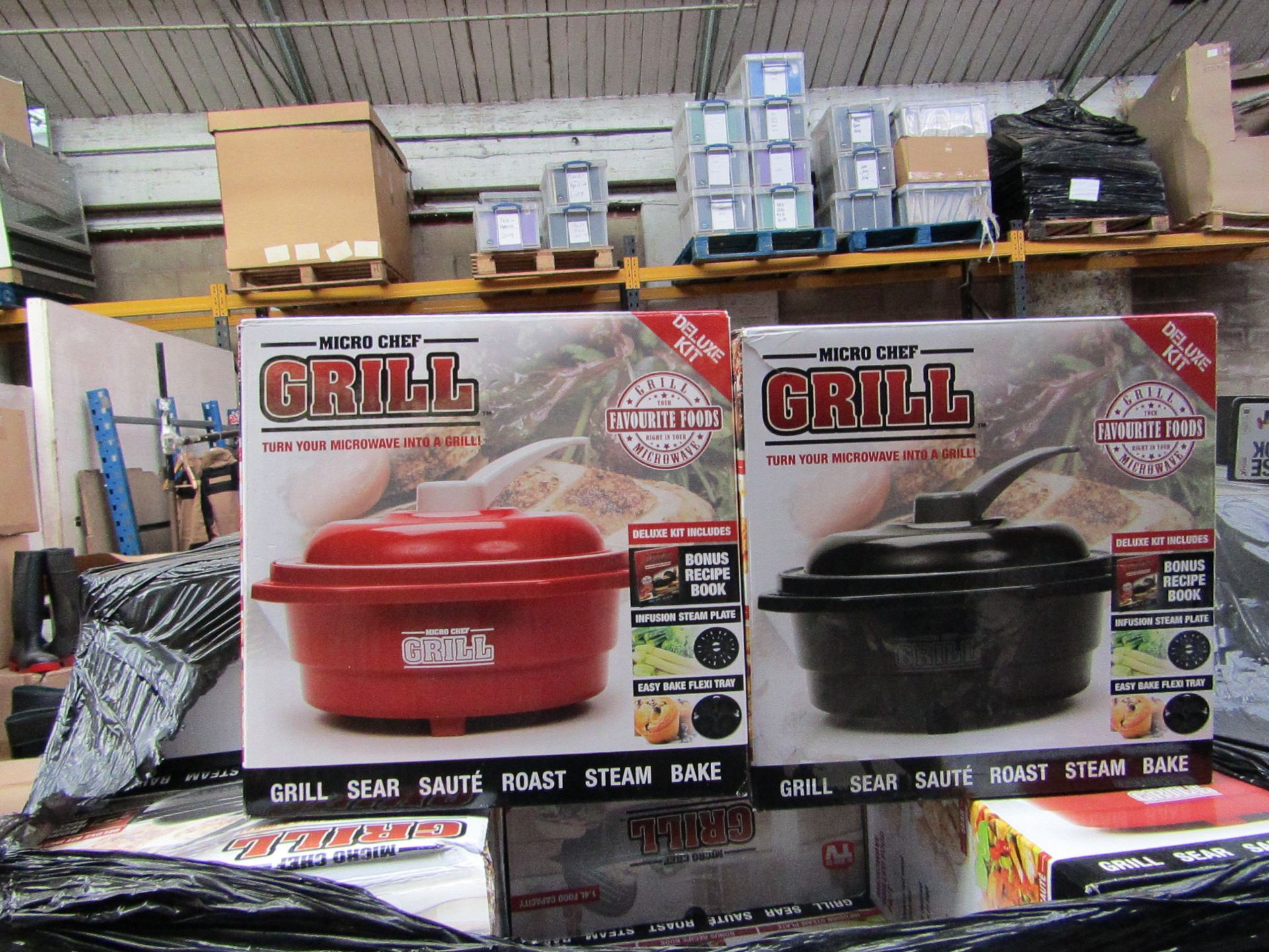 | 10X | MICRO CHEF GRILL DELUXE KIT, TURNS YOU MICROWAVE INTO A GRILL | UNCHECKED AND BOXED | NO