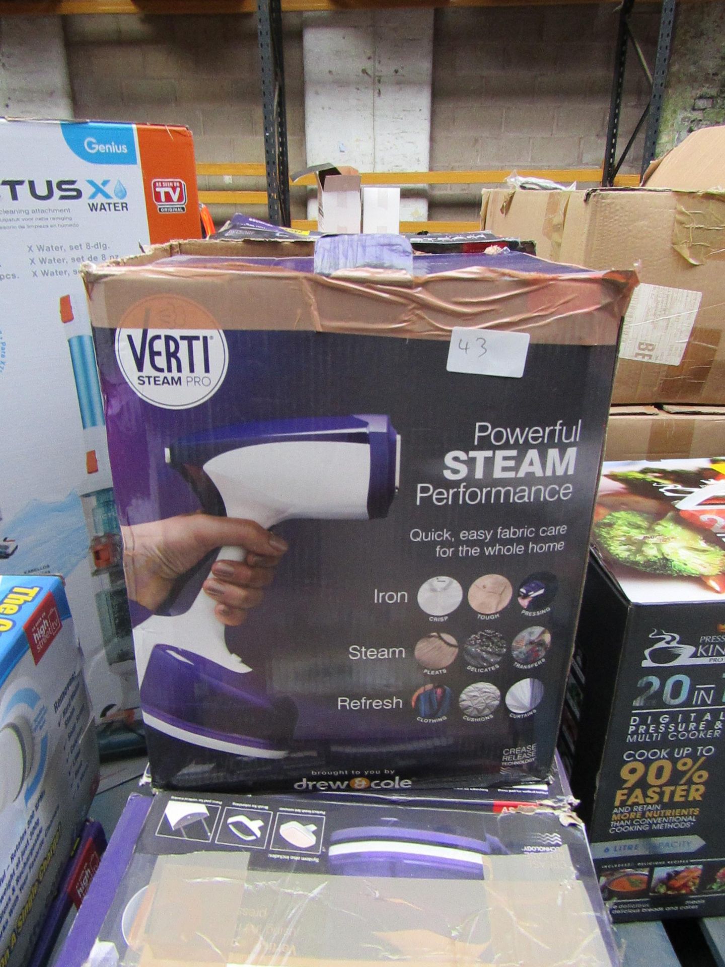 | 5X | VERTI STEAM PRO'S | UNCHECKED AND BOXED | NO ONLINE RESALE | RRP £43.99 |TOTAL LOT RRP £219.