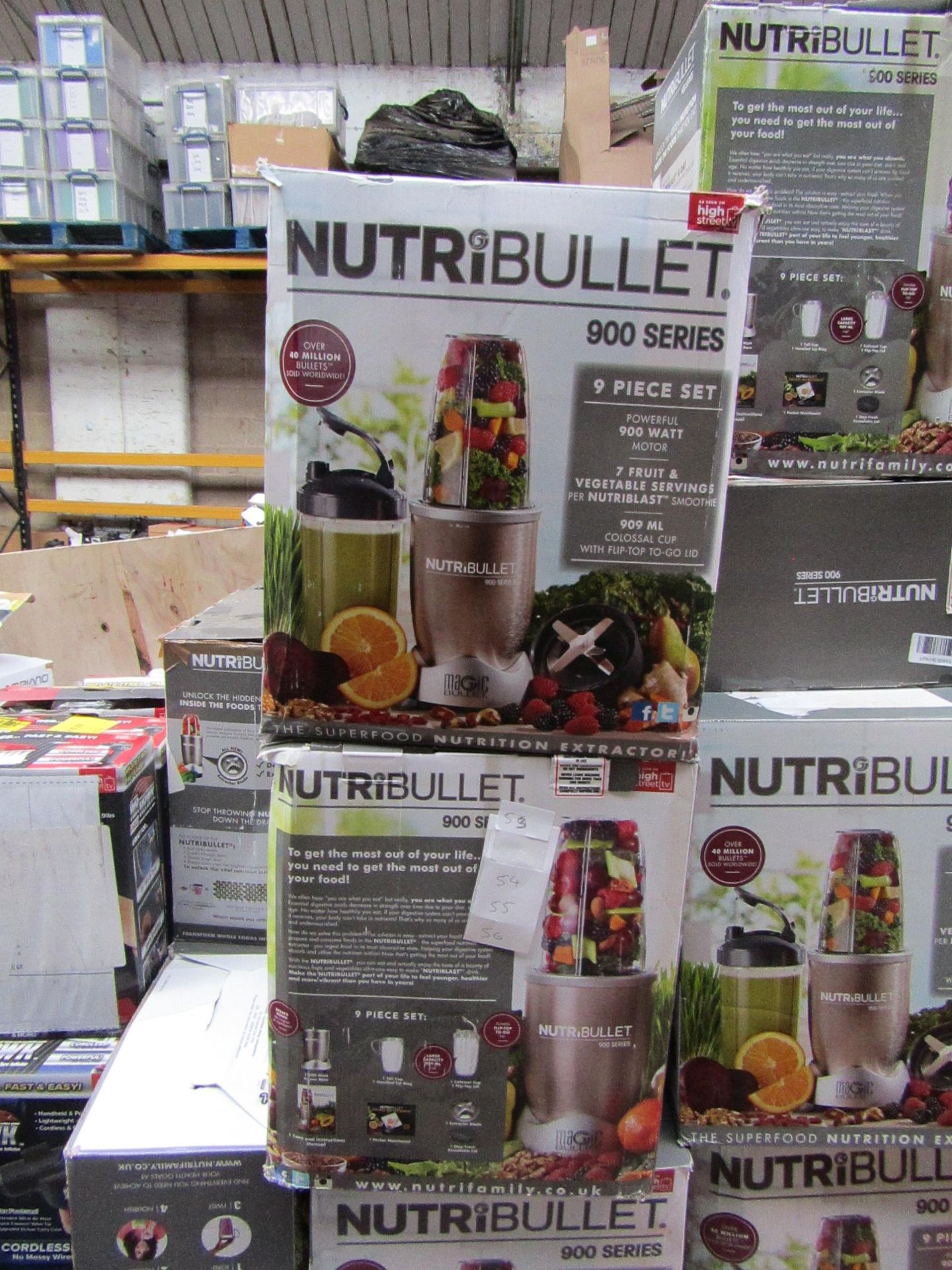 | 6X | NUTRI BULLET 900 SERIES | UNCHECKED AND BOXED | NO ONLINE RESALE | RRP £79.99 |TOTAL LOT