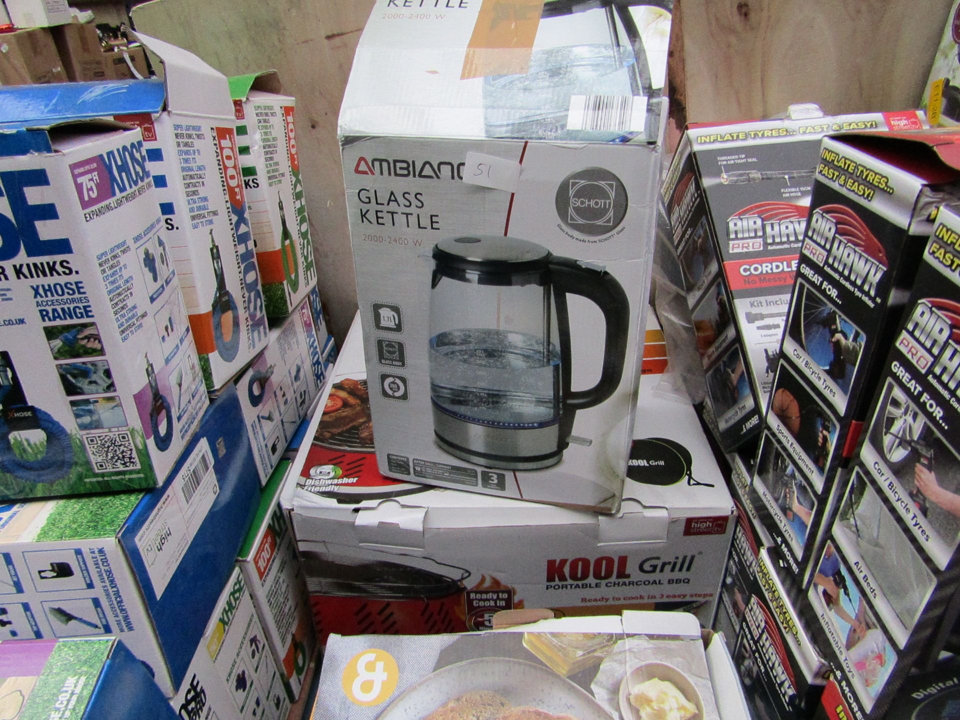 | 2X | ITEMS BEING A KOOL GRILL AND A REDI KETTLE IN A NON ORIGNAL BOX | UNCHECKED AND BOXED | NO