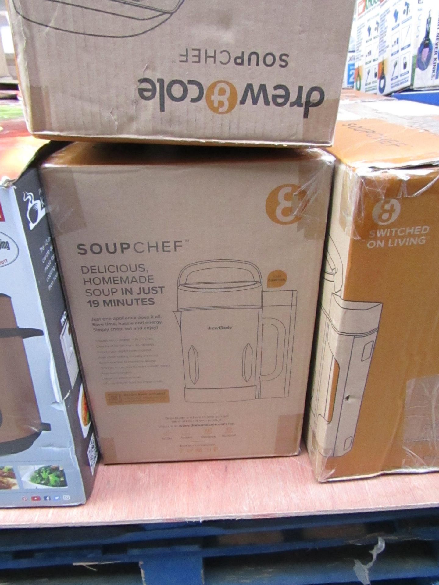 | 4X | DREW AND COLE SOUP CHEF | UNCHECKED AND BOXED | NO ONLINE RESALE | RRP £69.99 |TOTAL LOT