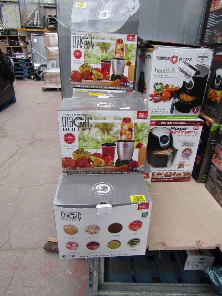 Bulk Lots of electrical returns, Magic Bullets Air Fryers, Red Copper Chefs, Nu Breeze and more