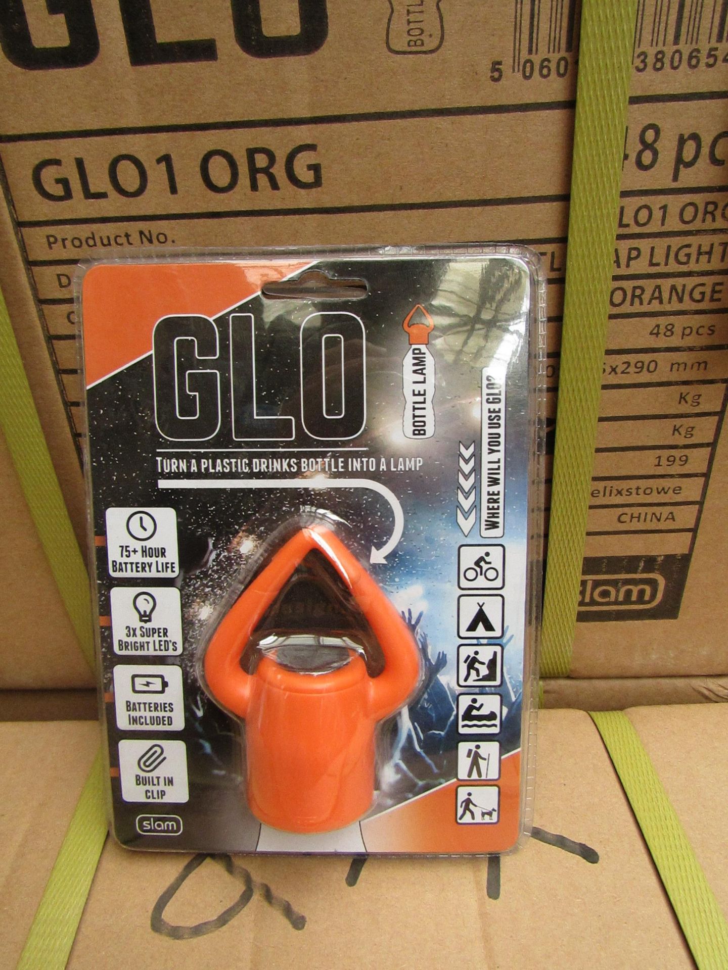 48x GLO - Bottle Lamps - Packaged & Boxed.