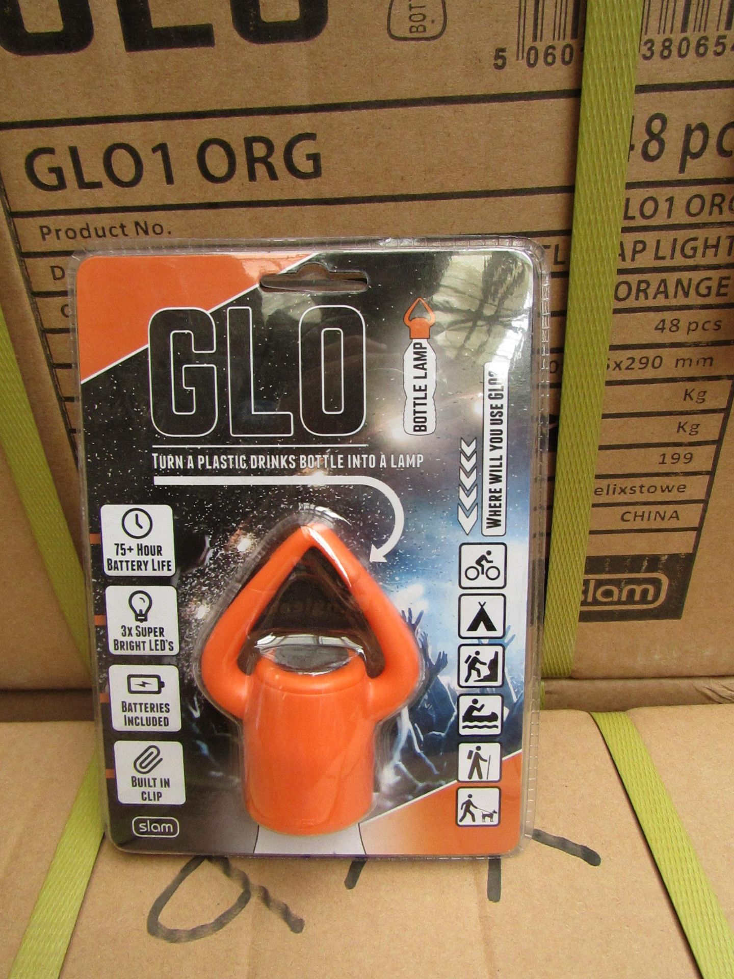 48x GLO - Bottle Lamps - Packaged & Boxed.