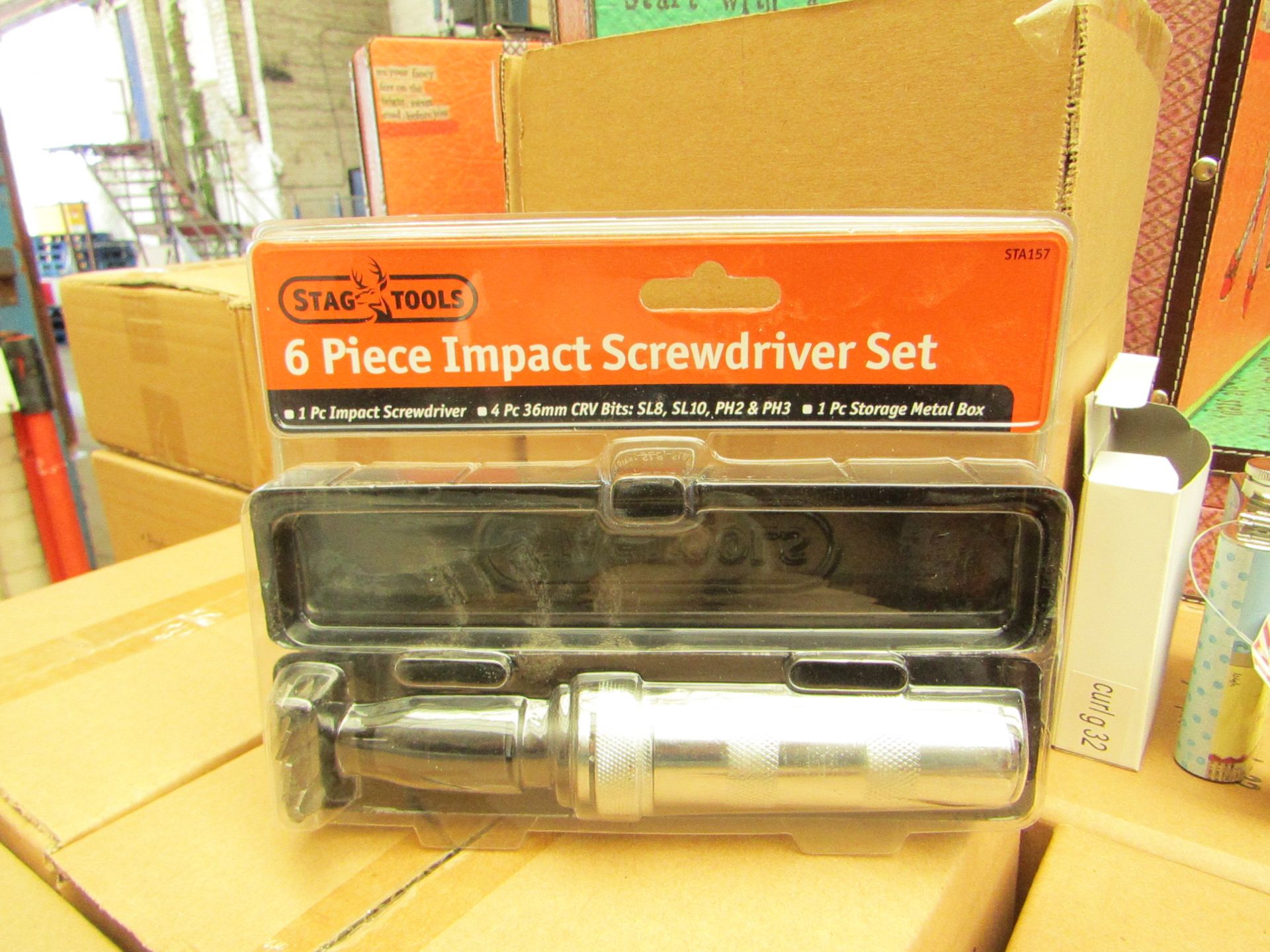 Stag Tools 6 Piece Impact Screwdriver. New & Packaged