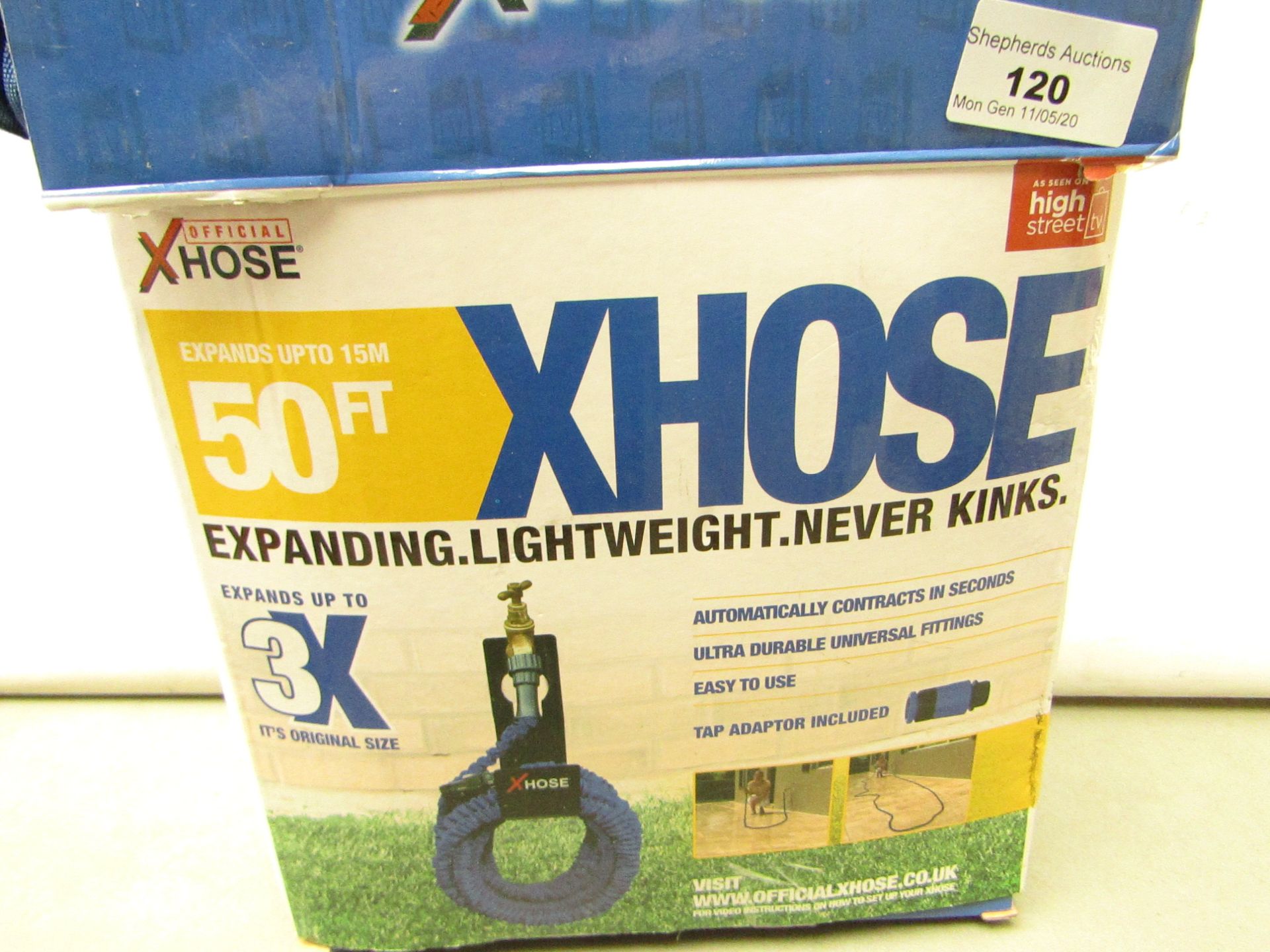 | 1x | XHOSE 50FT | UNCHECKED AND BOXED | NO ONLINE RE-SALE | SKU C5060191461078 | RRP £29:99 |TOTAL