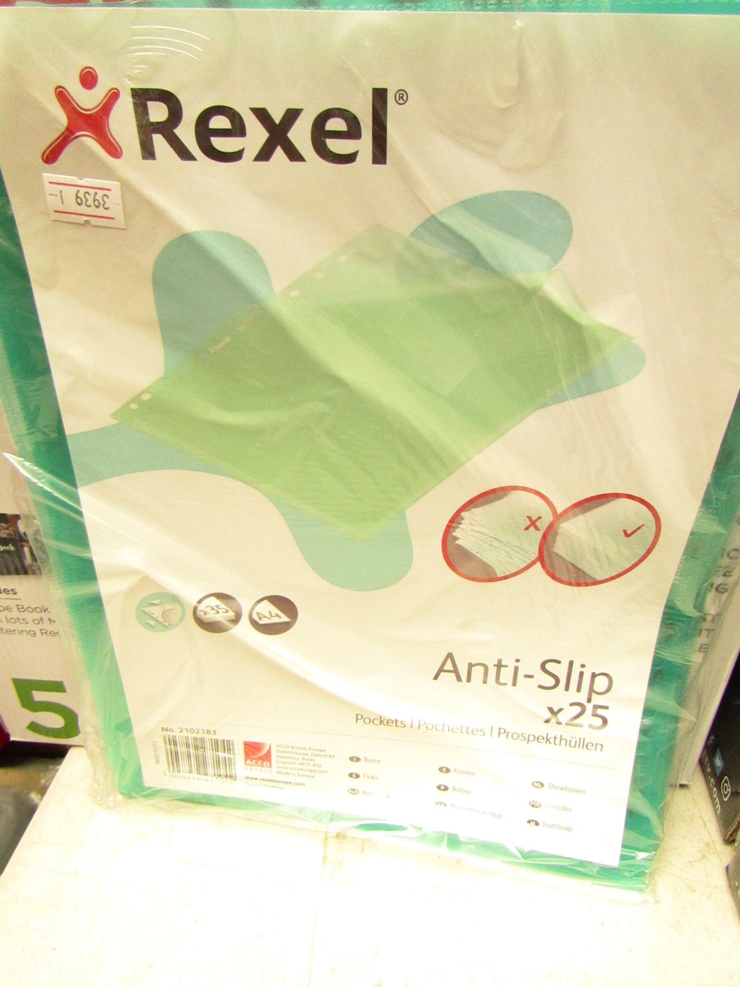 4 Packs of 25 Rexel Anti Slip Pockets. A4 Size. New & packaged