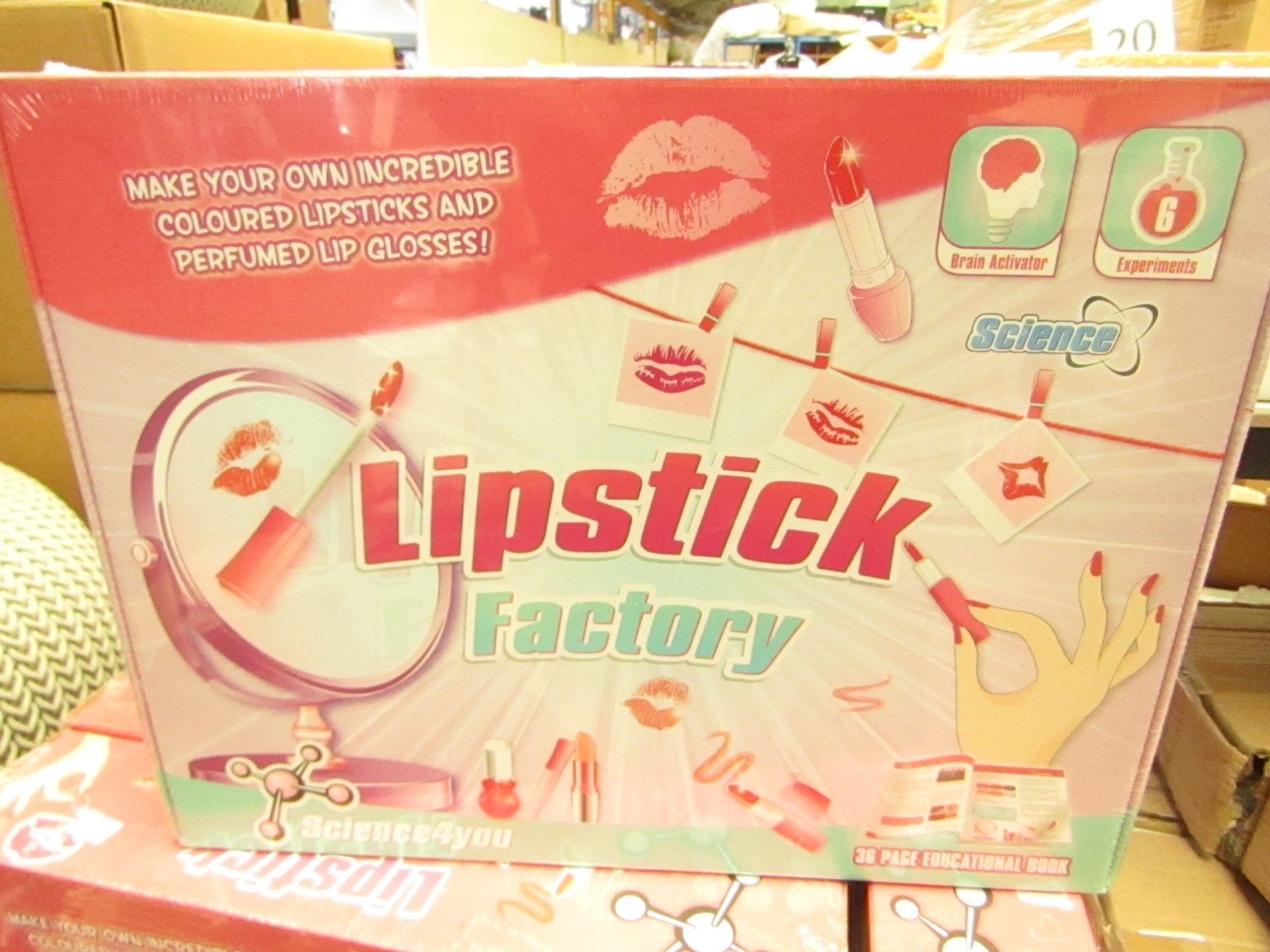 Science 4 You Lipstick Factory. Make your own coloured lipsticks & Perfumed Lip Gloss. New &