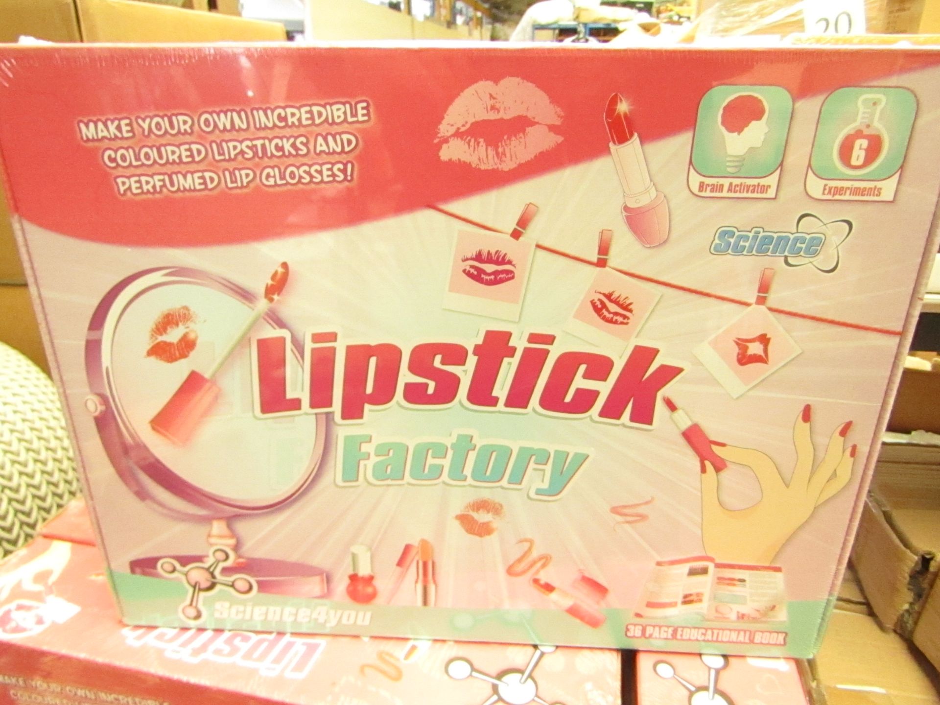 Science 4 You Lipstick Factory. Make your own coloured lipsticks & Perfumed Lip Gloss. New &