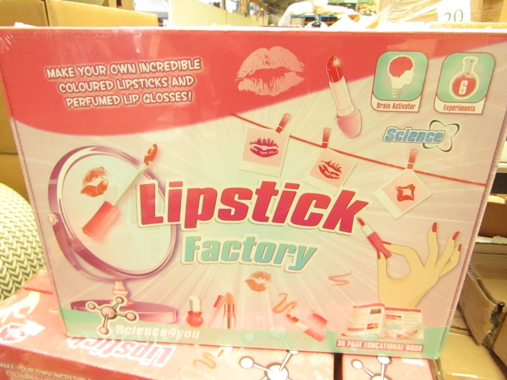 Science 4 You Lipstick Factory. Make your own coloured lipsticks & Perfumed Lip Gloss. New &