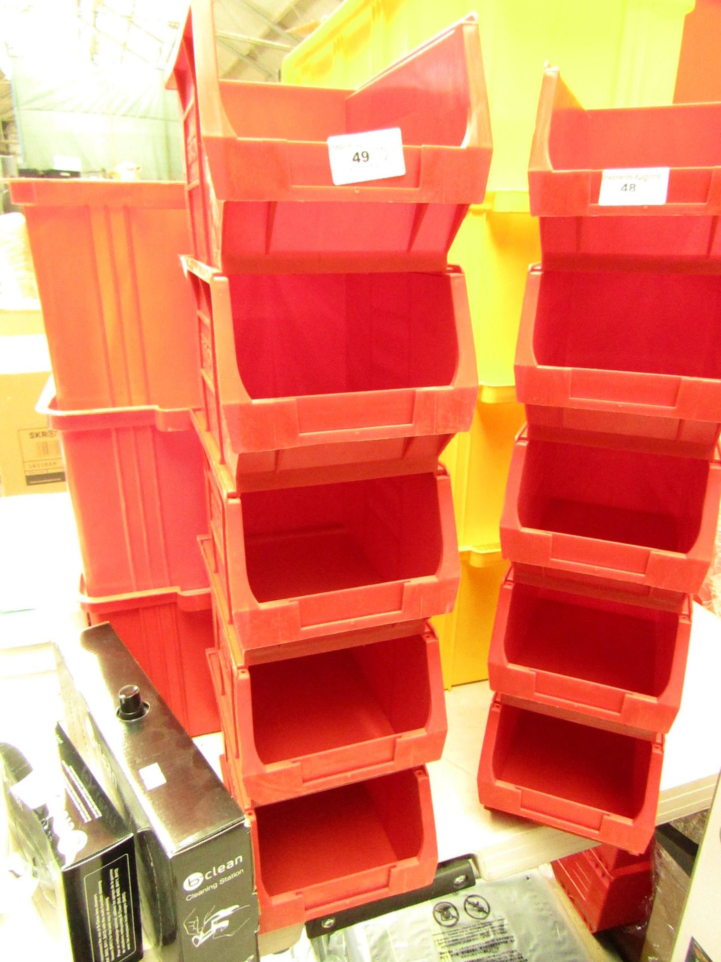 5 x Barton Plastic Stackable Storage Trays.