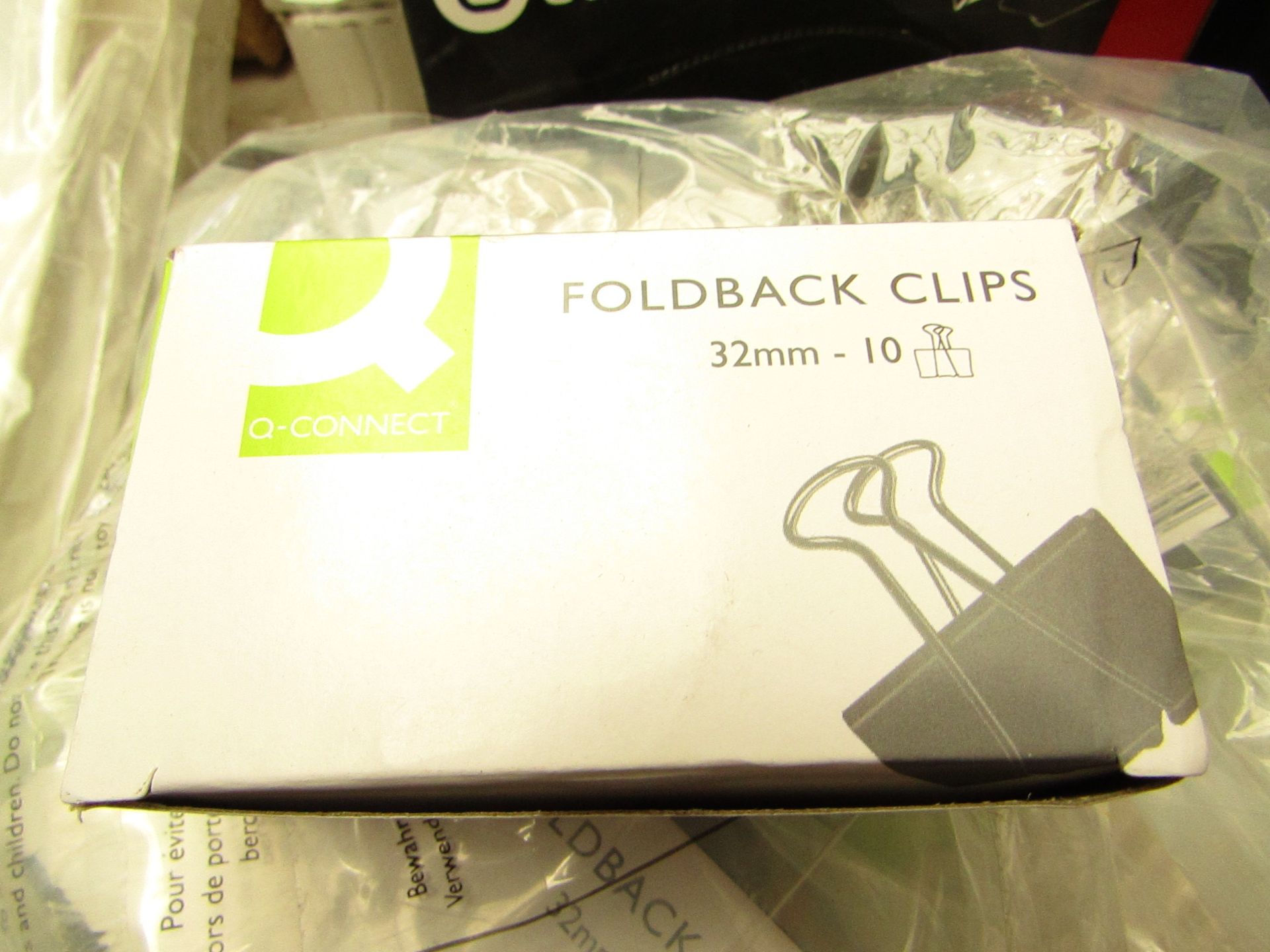 9 Boxes of 10 Foldback Clips. 32mm. New & Boxed