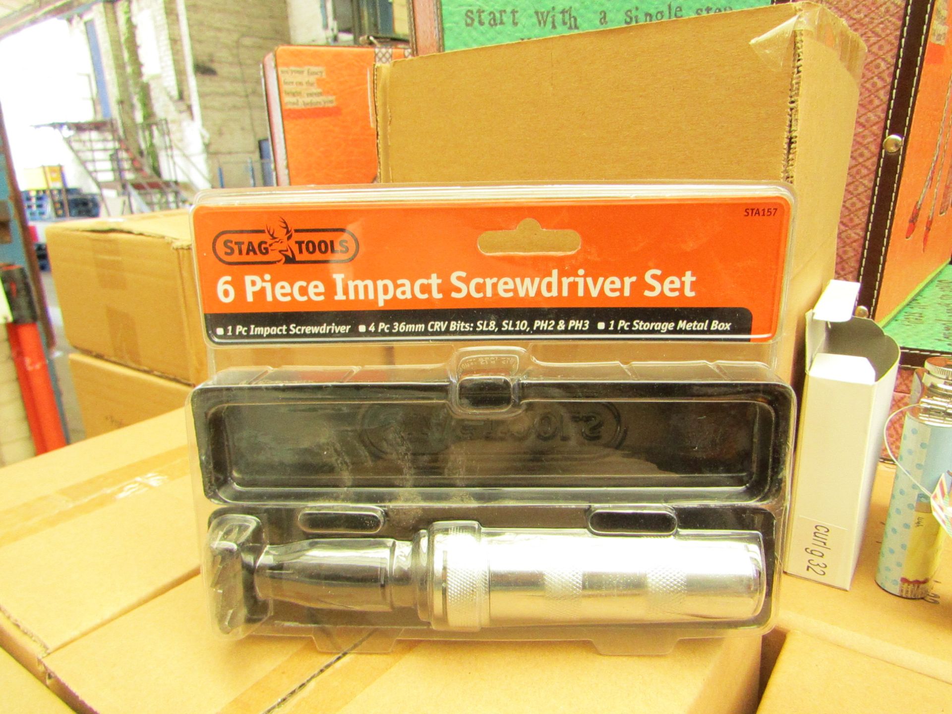 Stag Tools 6 Piece Impact Screwdriver. New & Packaged