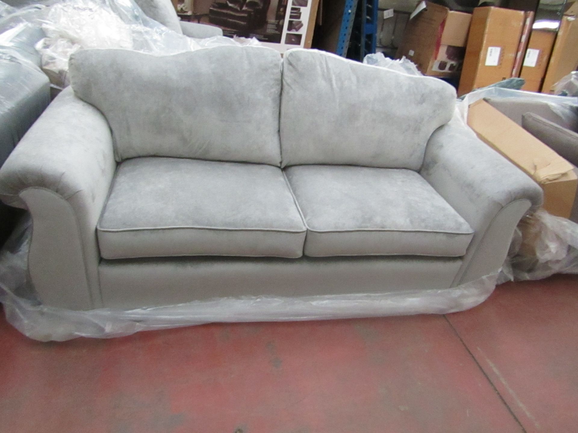 Swoon Grey Sample 3 seater (2 cushion) Sofa.