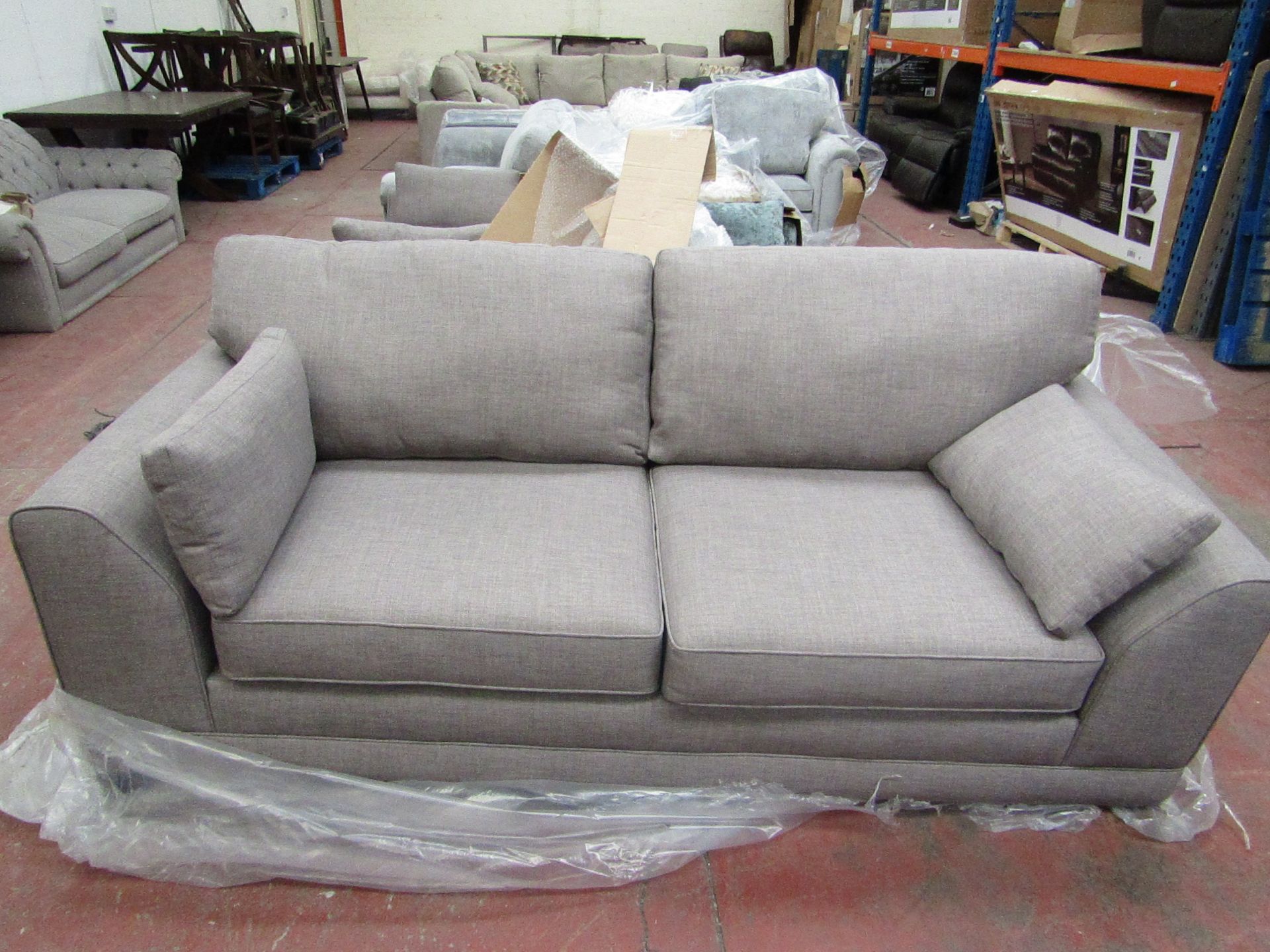 Swoon 3 Seater (2 cushion) Fabric sofa, Missing a leg at front