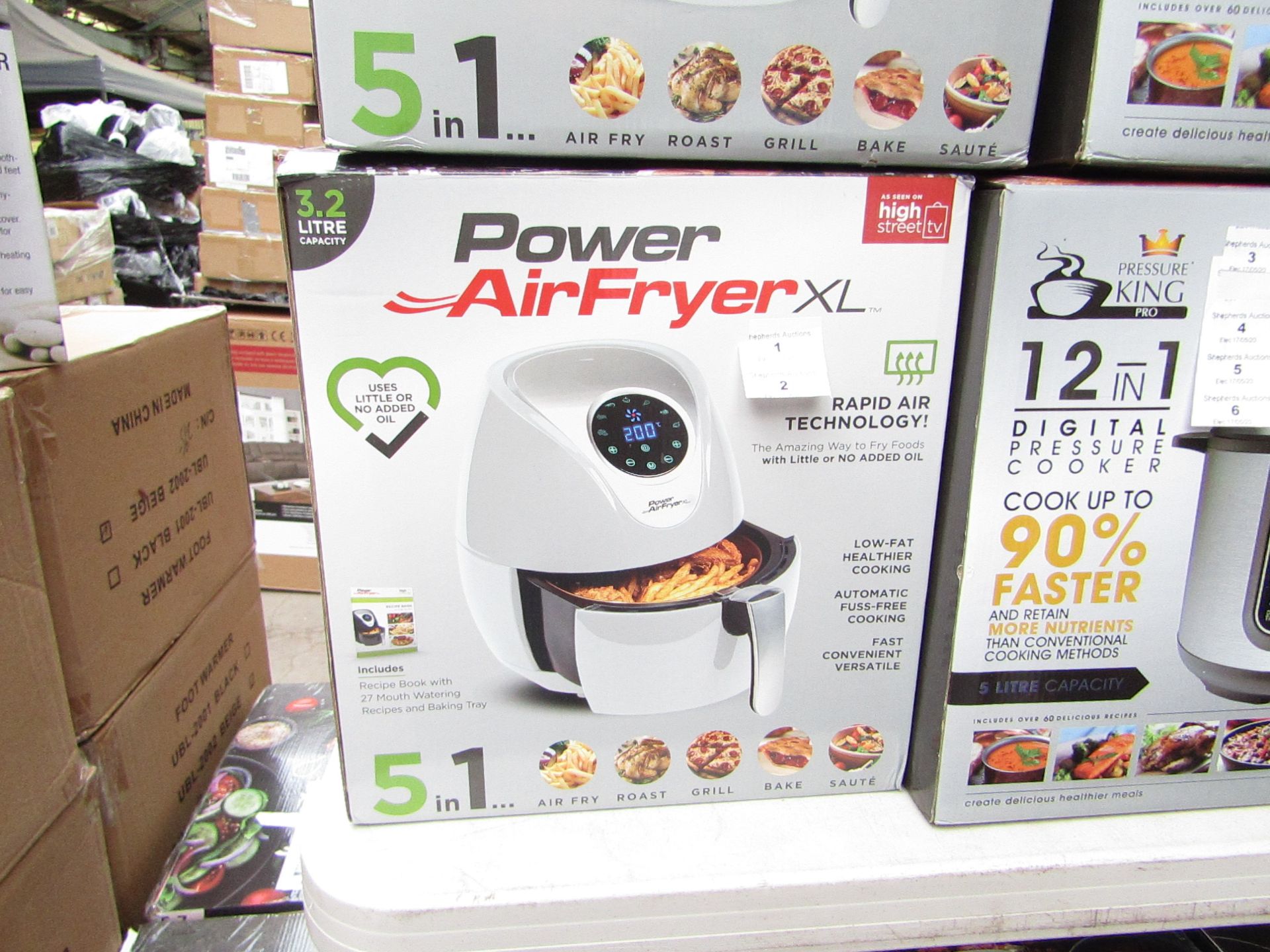 | 1x | POWER AIR FRYER XL 3.2LTR | UNCHECKED AND BOXED | SKU C5060191468053| NO ONLINE RESALE |