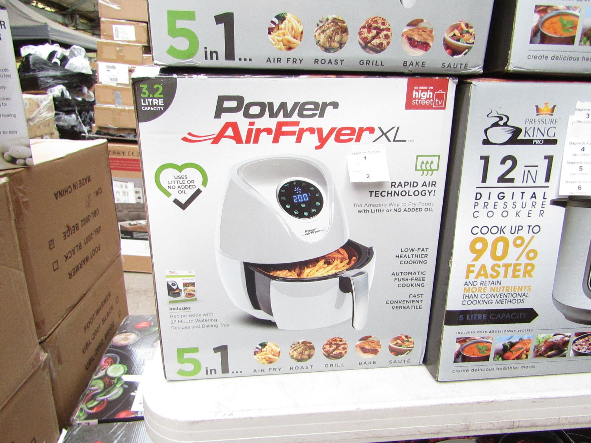 | 1x | POWER AIR FRYER XL 3.2LTR | UNCHECKED AND BOXED | SKU C5060191468053| NO ONLINE RESALE |