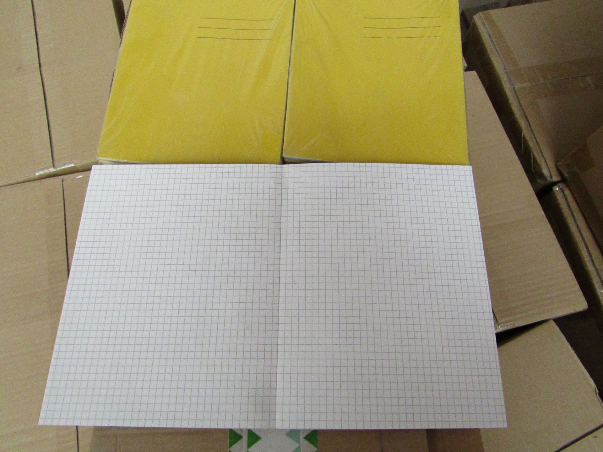 Box of 100 Exercise Books. See Image For Design