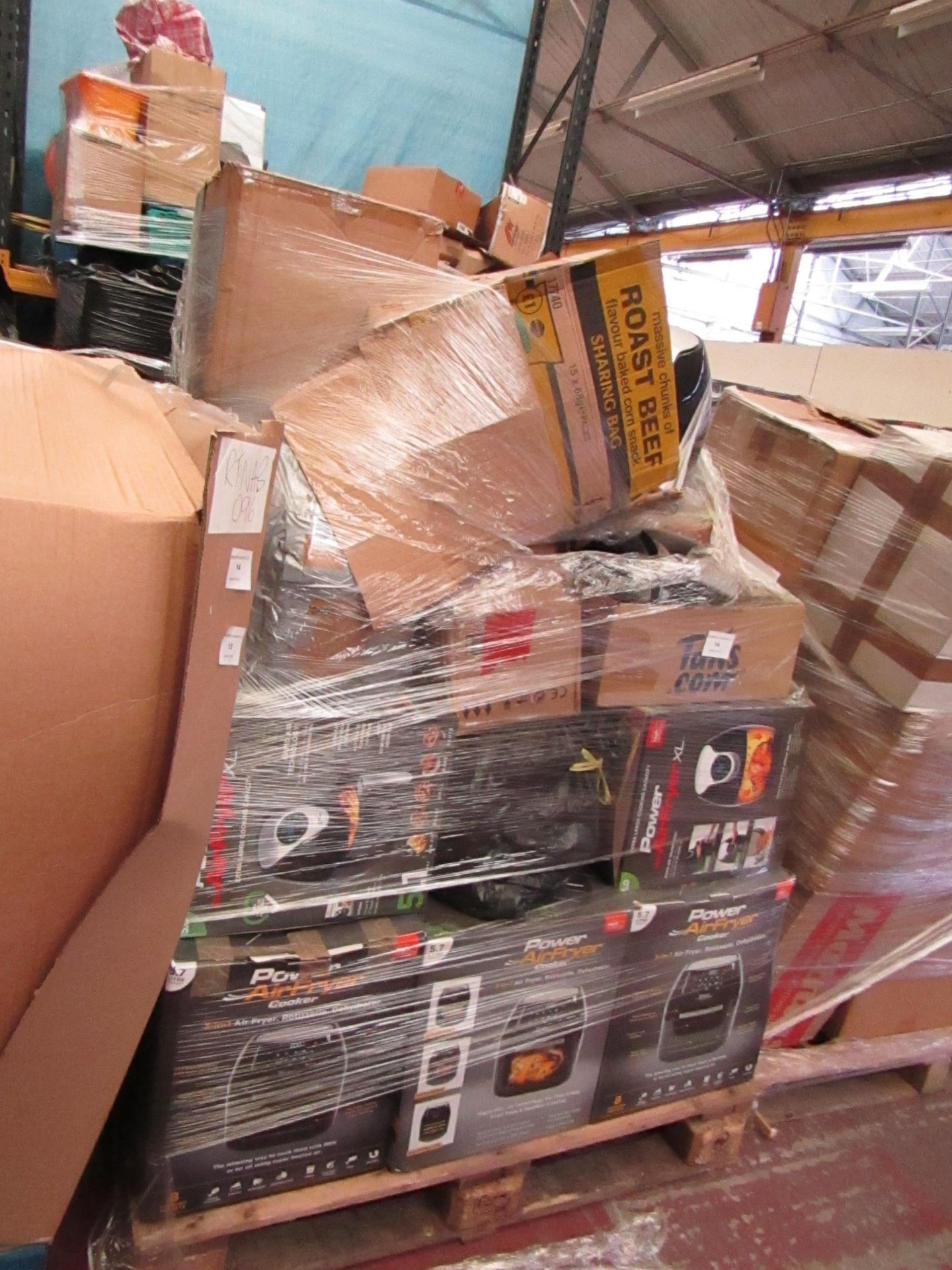 | 1X | UNMANIFESTED PALLET OF MIXED BOXED, LOOSE AND NON ORIGNAL BOX AIR FRYERS, COULD CONTAIN A MIX