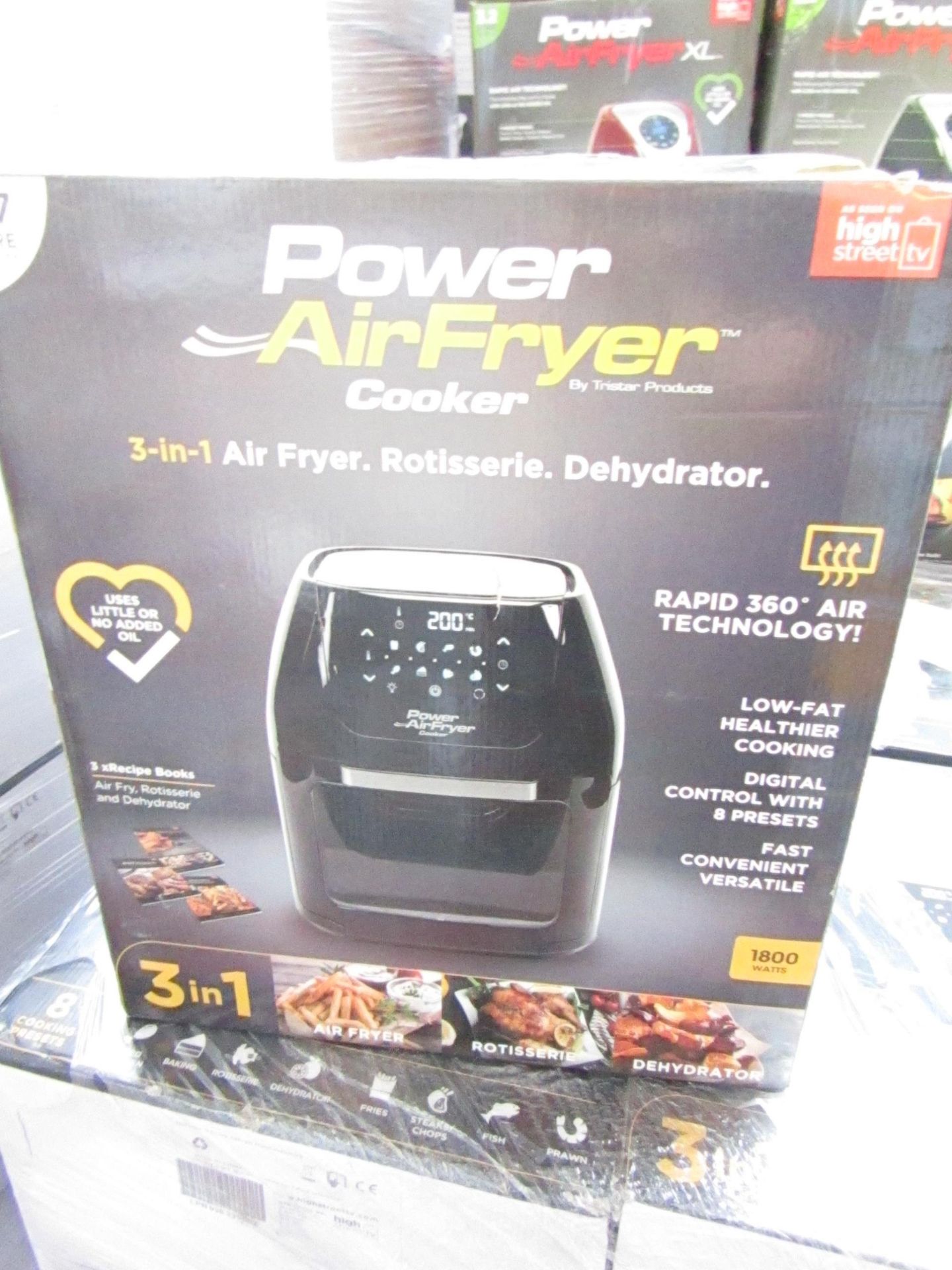 | 4X | POWER AIR FRYER COOKERS 5.7LTR | UNCHECKED AND BOXED | NO ONLINE RE-SALE | SKU