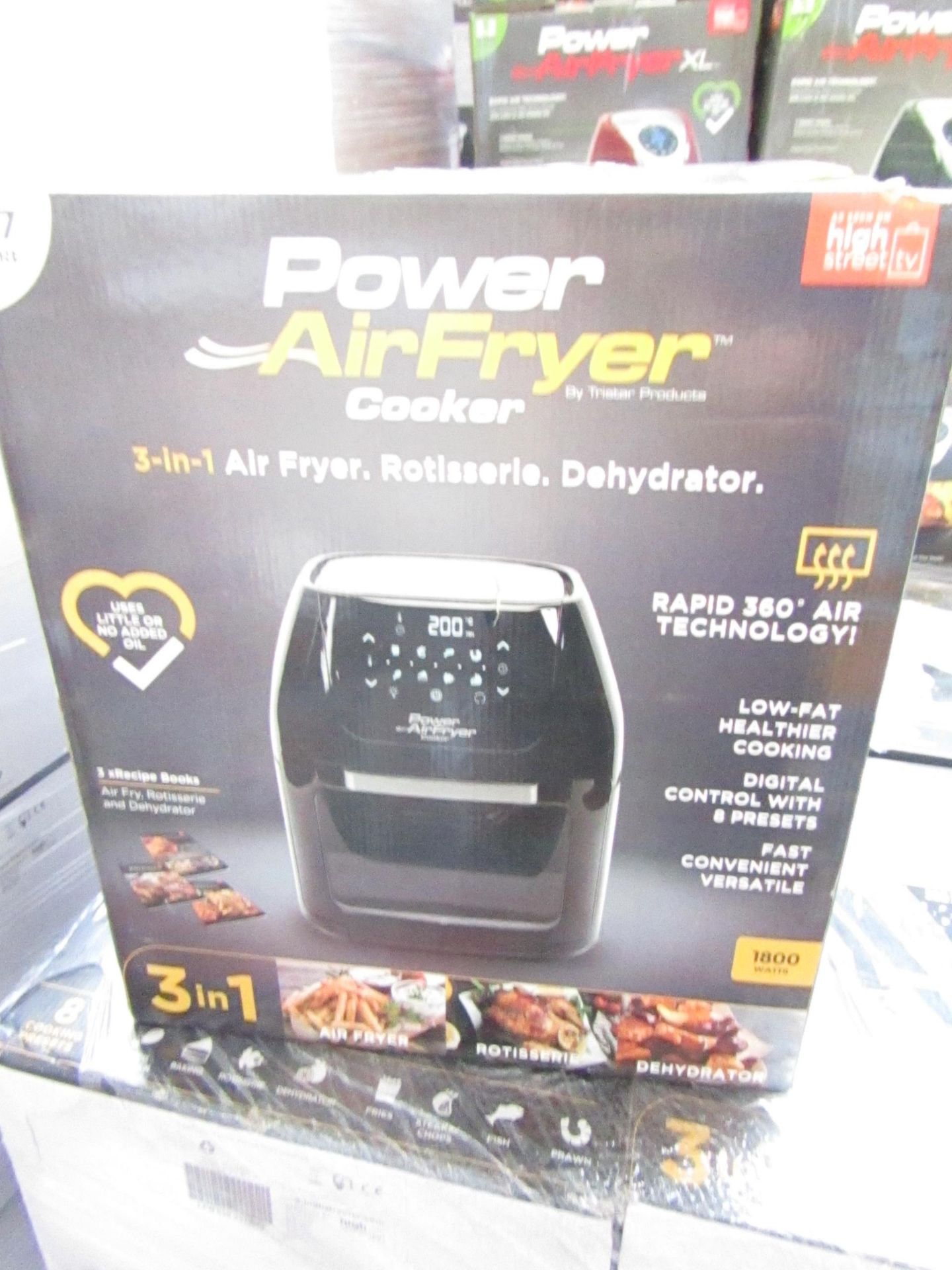 | 4X | POWER AIR FRYER COOKERS 5.7LTR | UNCHECKED AND BOXED | NO ONLINE RE-SALE | SKU