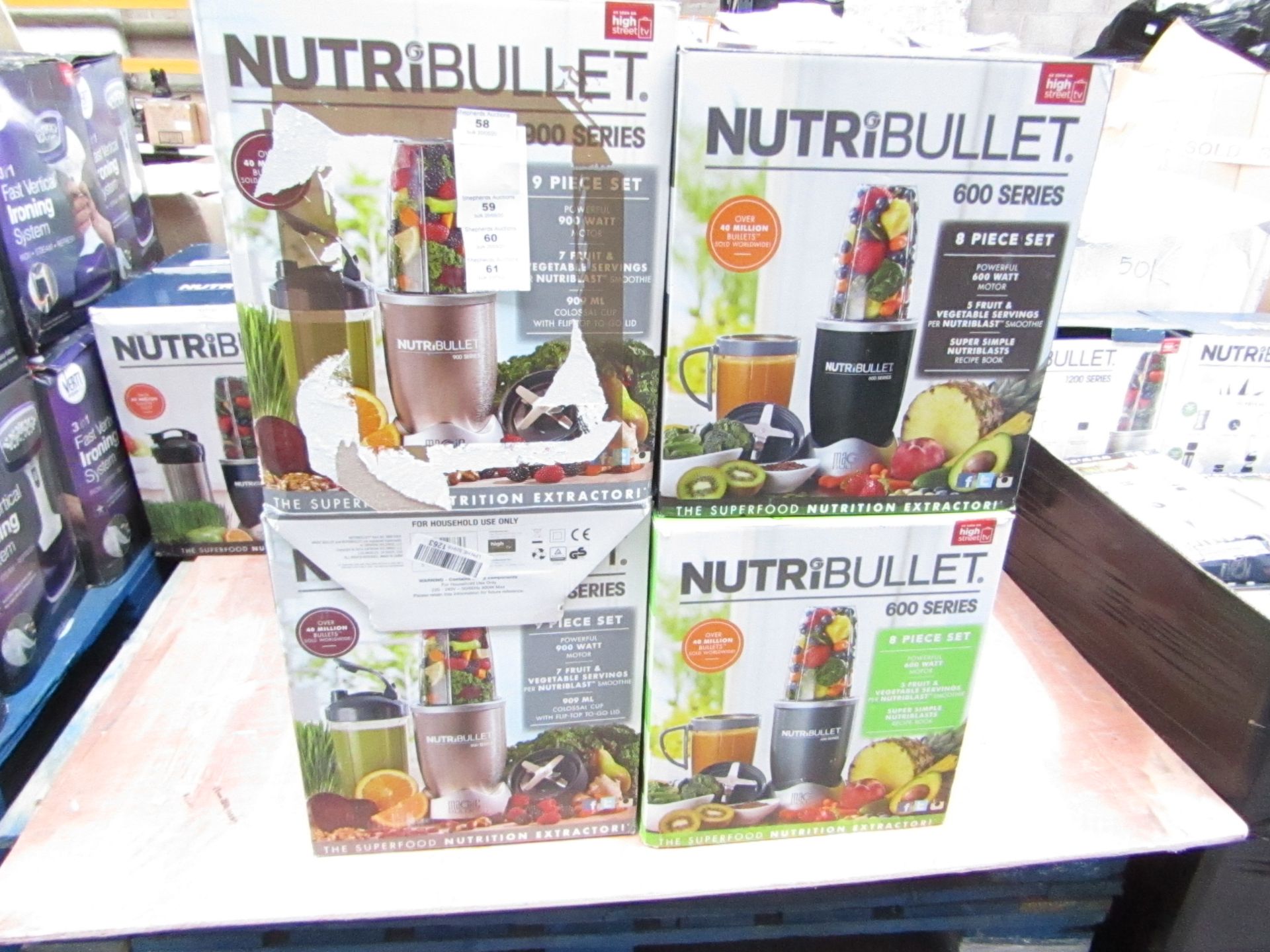 | 5X | NUTRI BULLET 900 SERIES, COLOUR MAY VARY FROM THE PICTURE | UNCHECKED AND BOXED | NO ONLINE