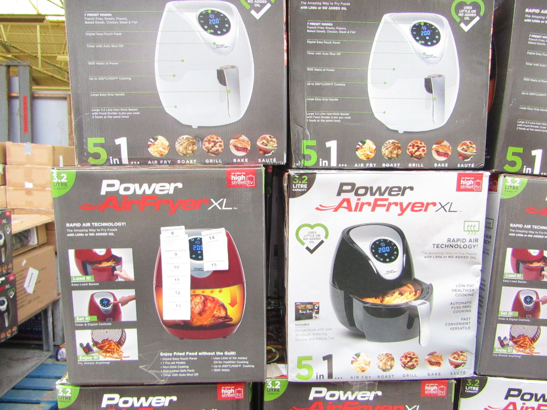 | 5X | POWER AIR FRYER 3.2L | UNCHECKED AND BOXED | NO ONLINE RE-SALE | SKU 5060191468053| RRP £79.