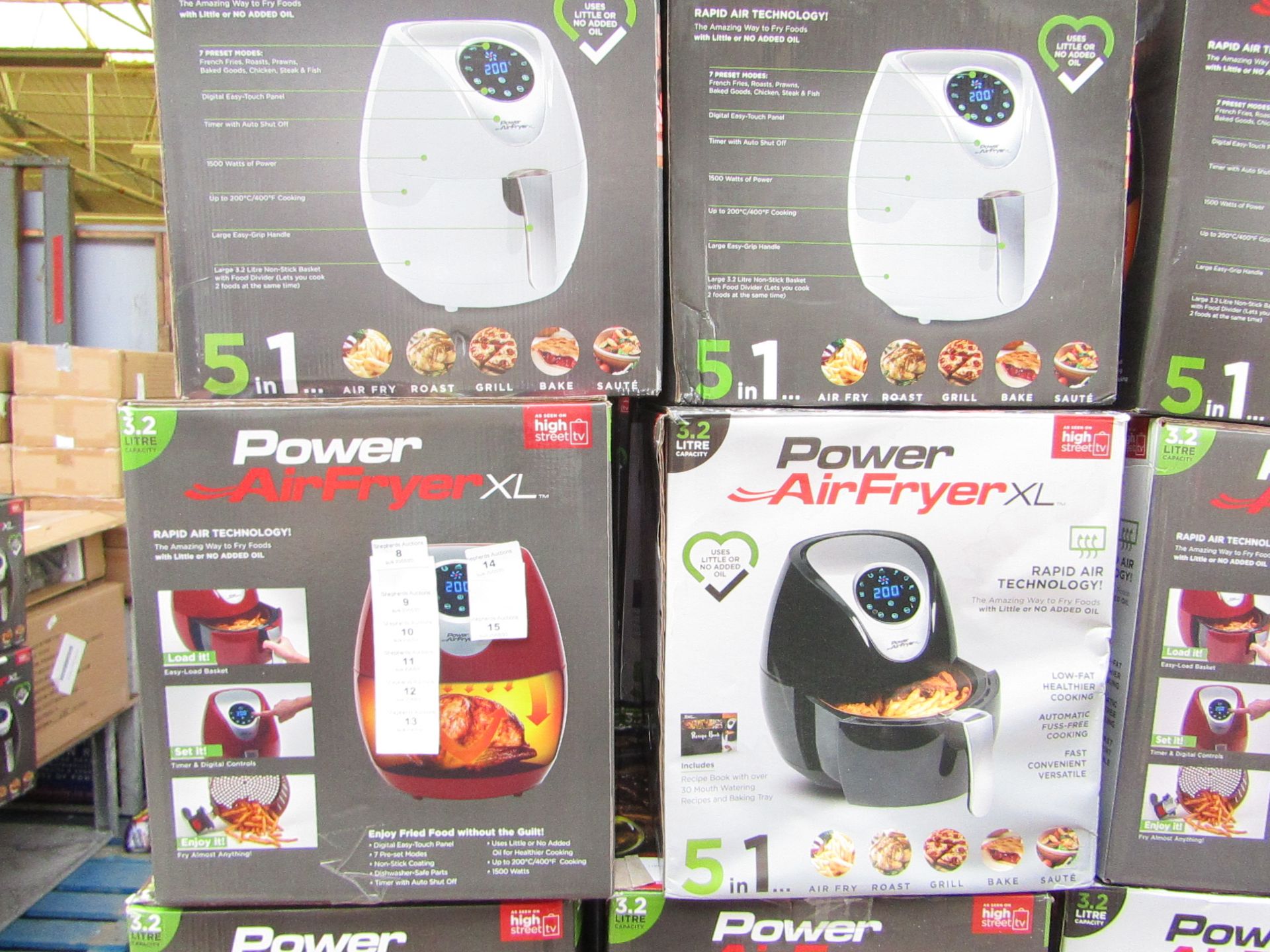 | 5X | POWER AIR FRYER 3.2L | UNCHECKED AND BOXED | NO ONLINE RE-SALE | SKU 5060191468053| RRP £79.