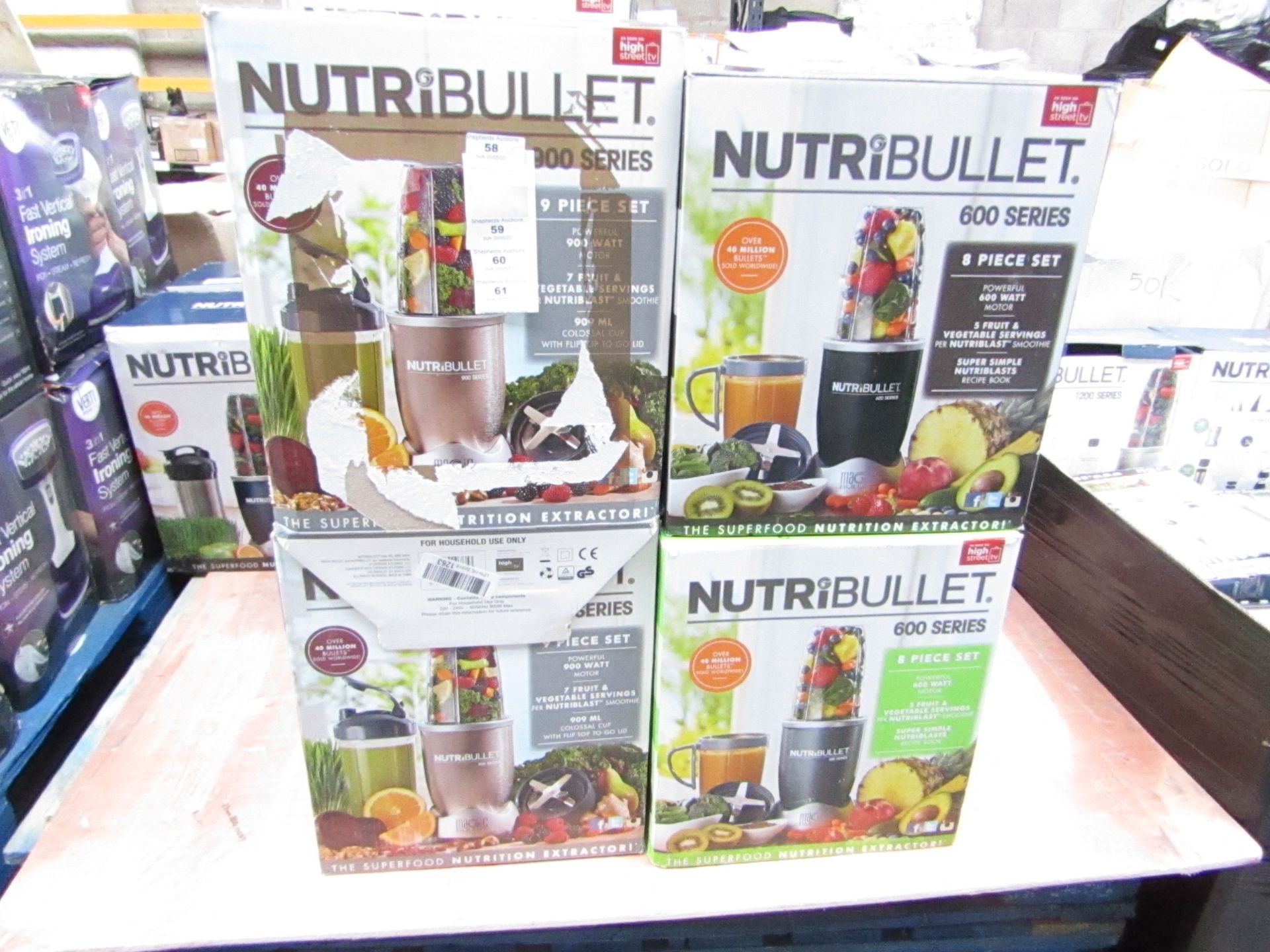 | 5X | NUTRI BULLET 900 SERIES, COLOUR MAY VARY FROM THE PICTURE | UNCHECKED AND BOXED | NO ONLINE