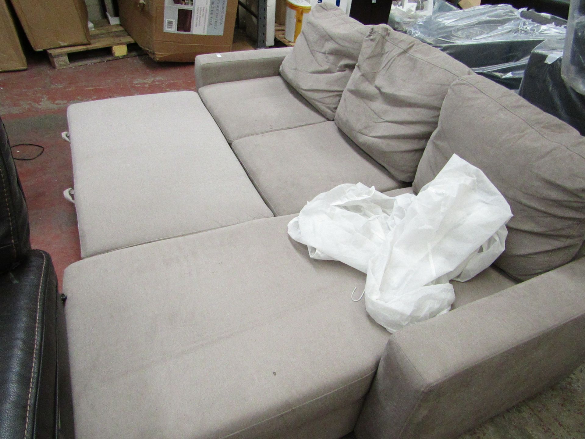 3 seater Sofa bed with Chaise Pull up storage section